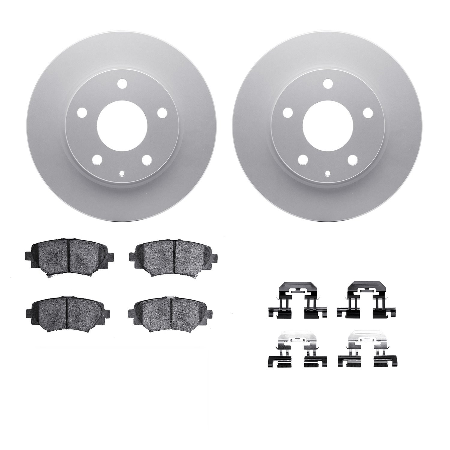 4312-80041 Geospec Brake Rotors with 3000-Series Ceramic Brake Pads & Hardware, 2014-2016 Ford/Lincoln/Mercury/Mazda, Position:
