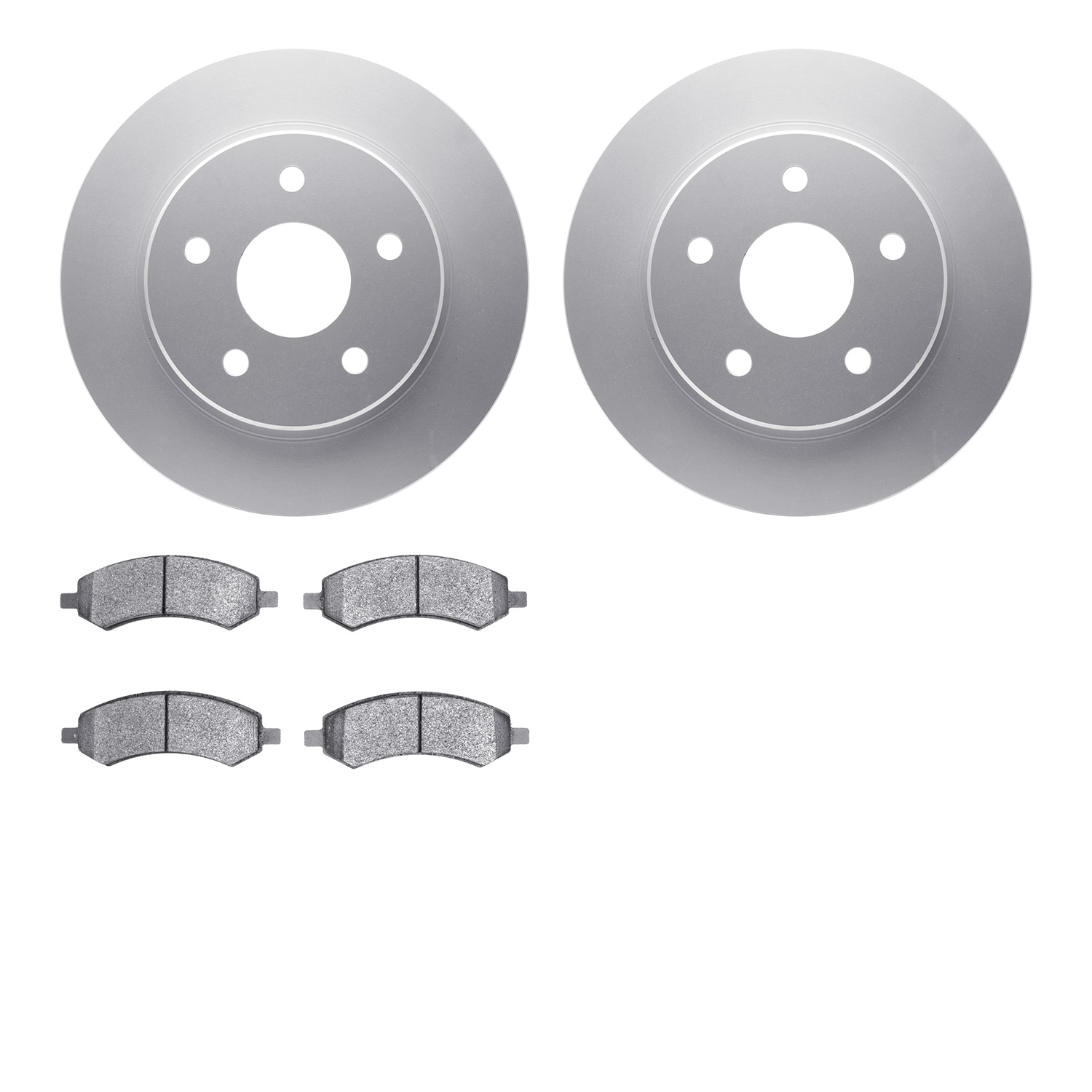 4402-40010 Geospec Brake Rotors with Ultimate-Duty Brake Pads Kit, 2006-2018 Mopar, Position: Front