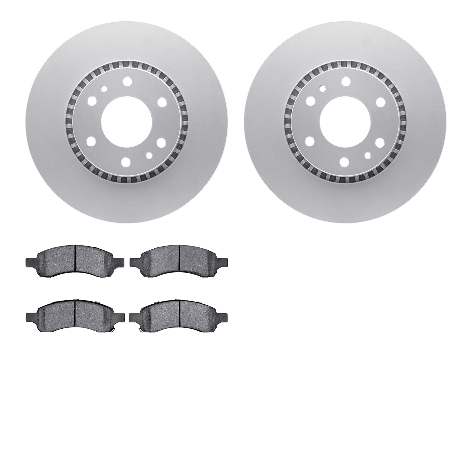 4402-48020 Geospec Brake Rotors with Ultimate-Duty Brake Pads Kit, 2006-2009 GM, Position: Front