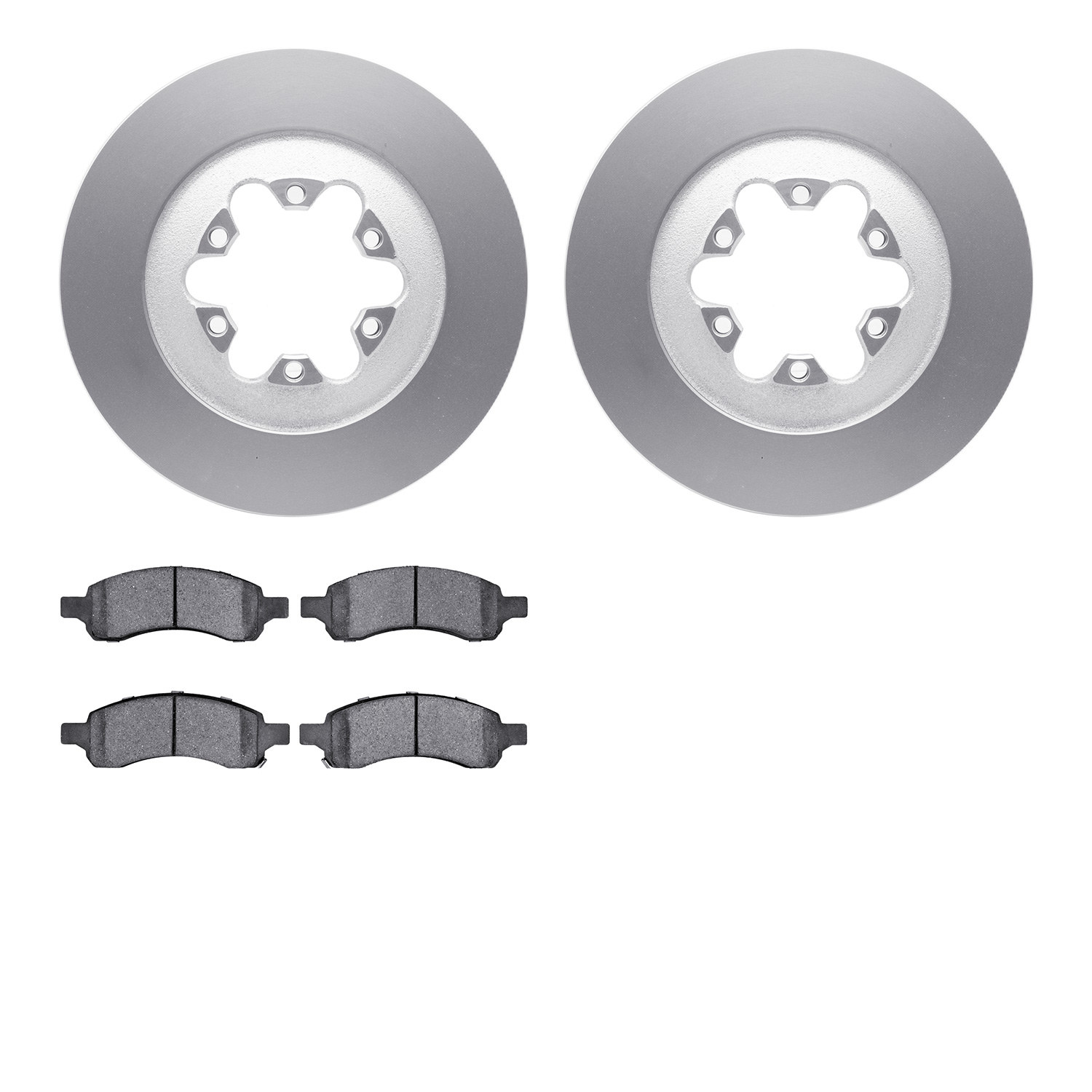 4402-48029 Geospec Brake Rotors with Ultimate-Duty Brake Pads Kit, 2009-2012 GM, Position: Front