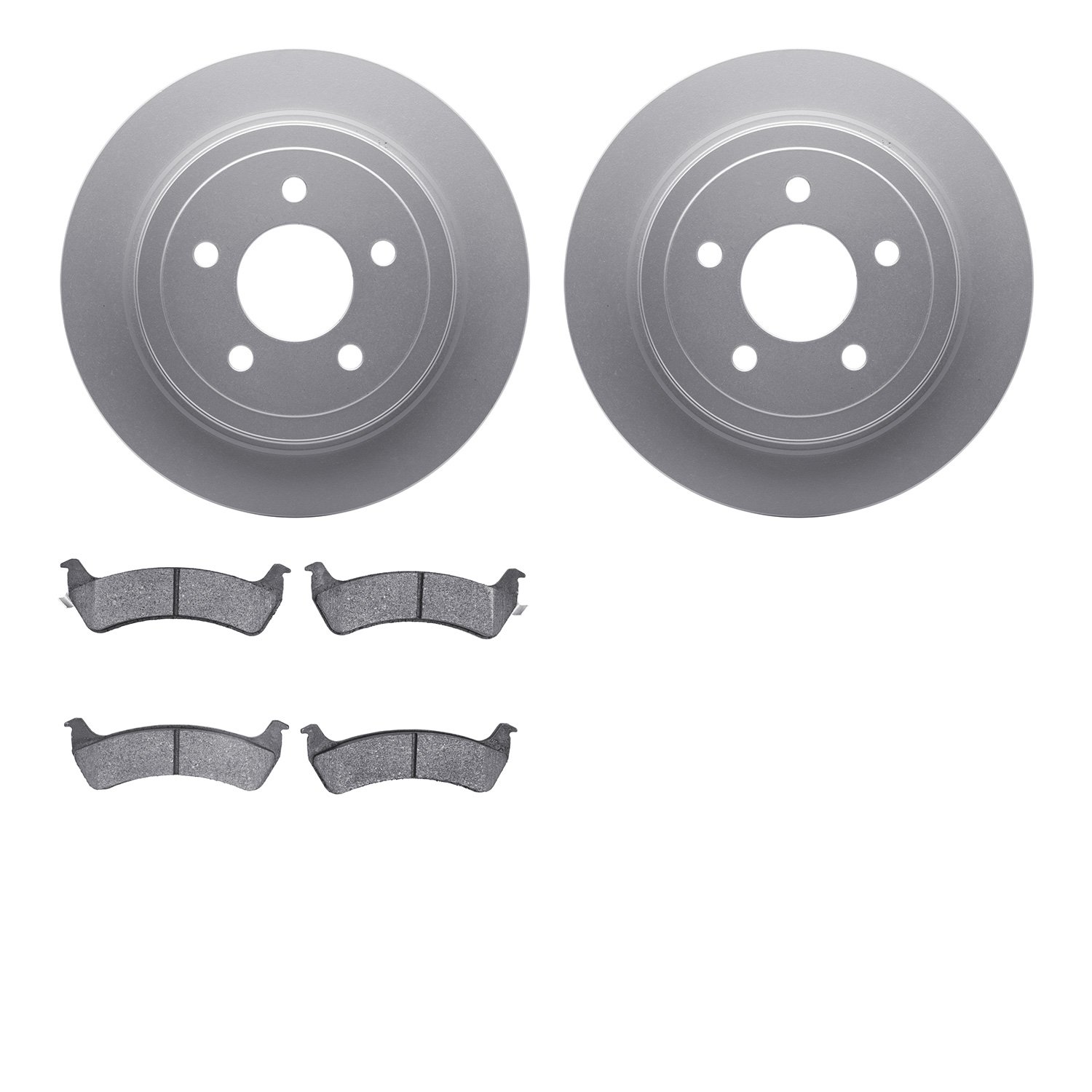 4402-54044 Geospec Brake Rotors with Ultimate-Duty Brake Pads Kit, 2003-2005 Ford/Lincoln/Mercury/Mazda, Position: Rear