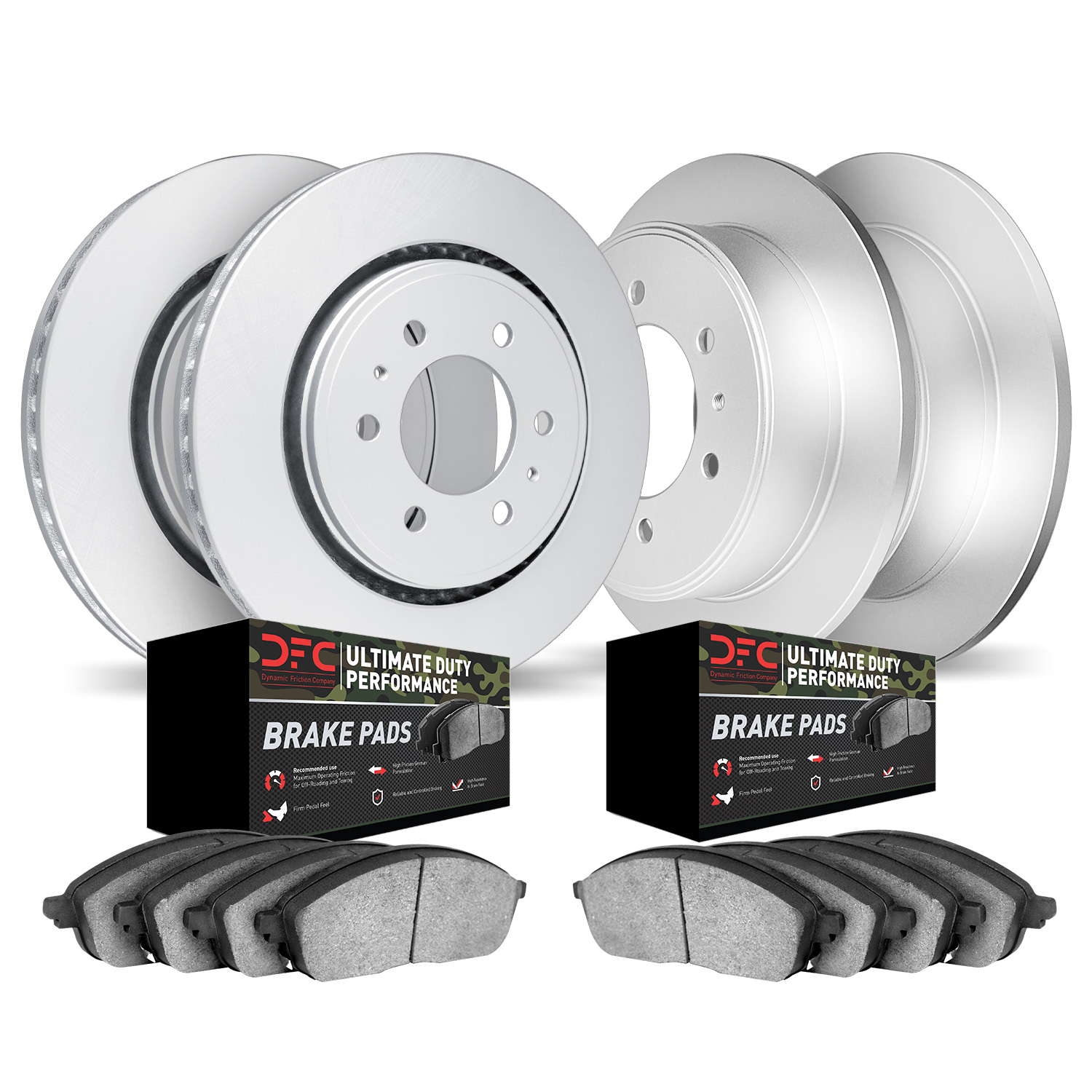 4404-67001 Geospec Brake Rotors with Ultimate-Duty Brake Pads Kit, 2004-2005 Infiniti/Nissan, Position: Front and Rear