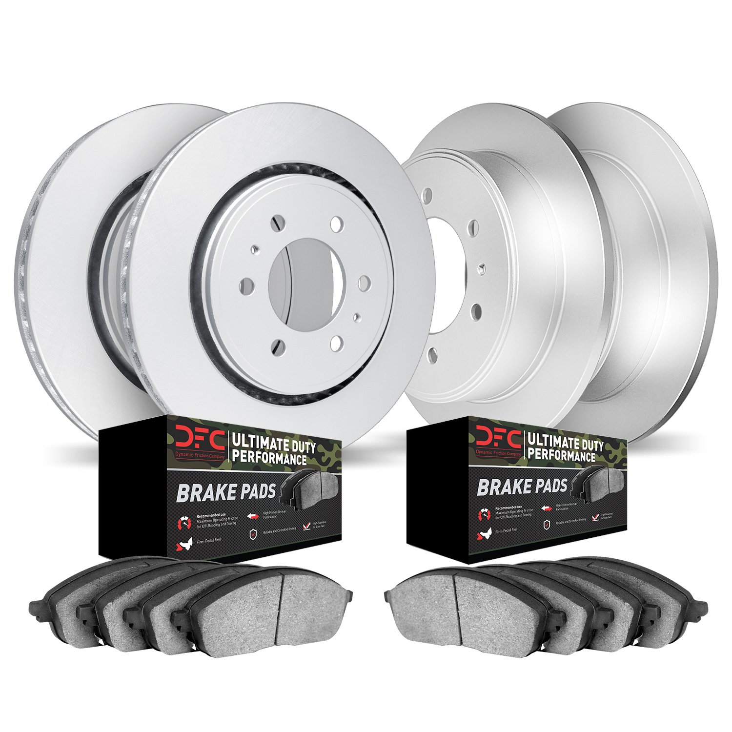 4404-67003 Geospec Brake Rotors with Ultimate-Duty Brake Pads Kit, 2005-2007 Infiniti/Nissan, Position: Front and Rear