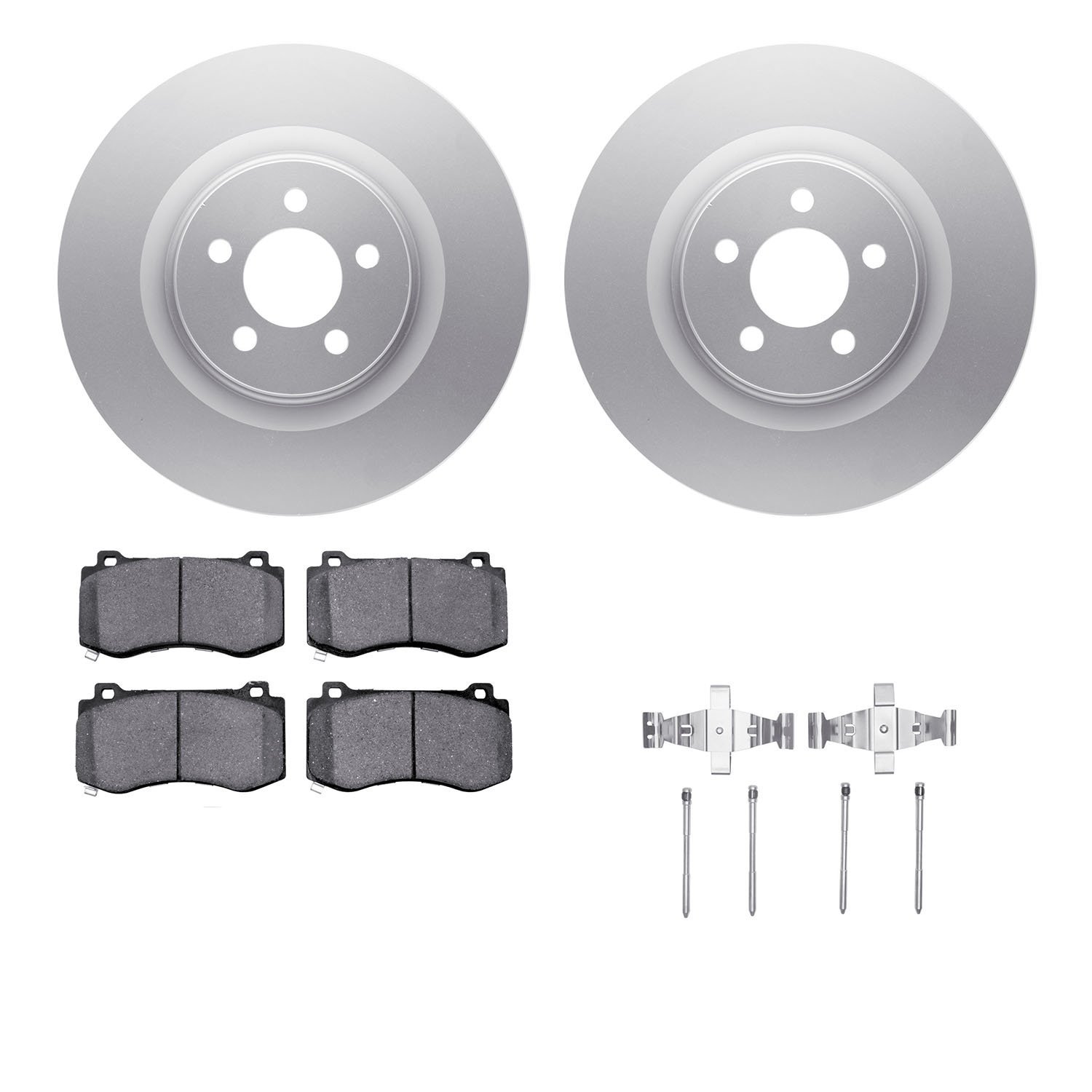 4412-39001 Geospec Brake Rotors with Ultimate-Duty Brake Pads & Hardware, Fits Select Mopar, Position: Front