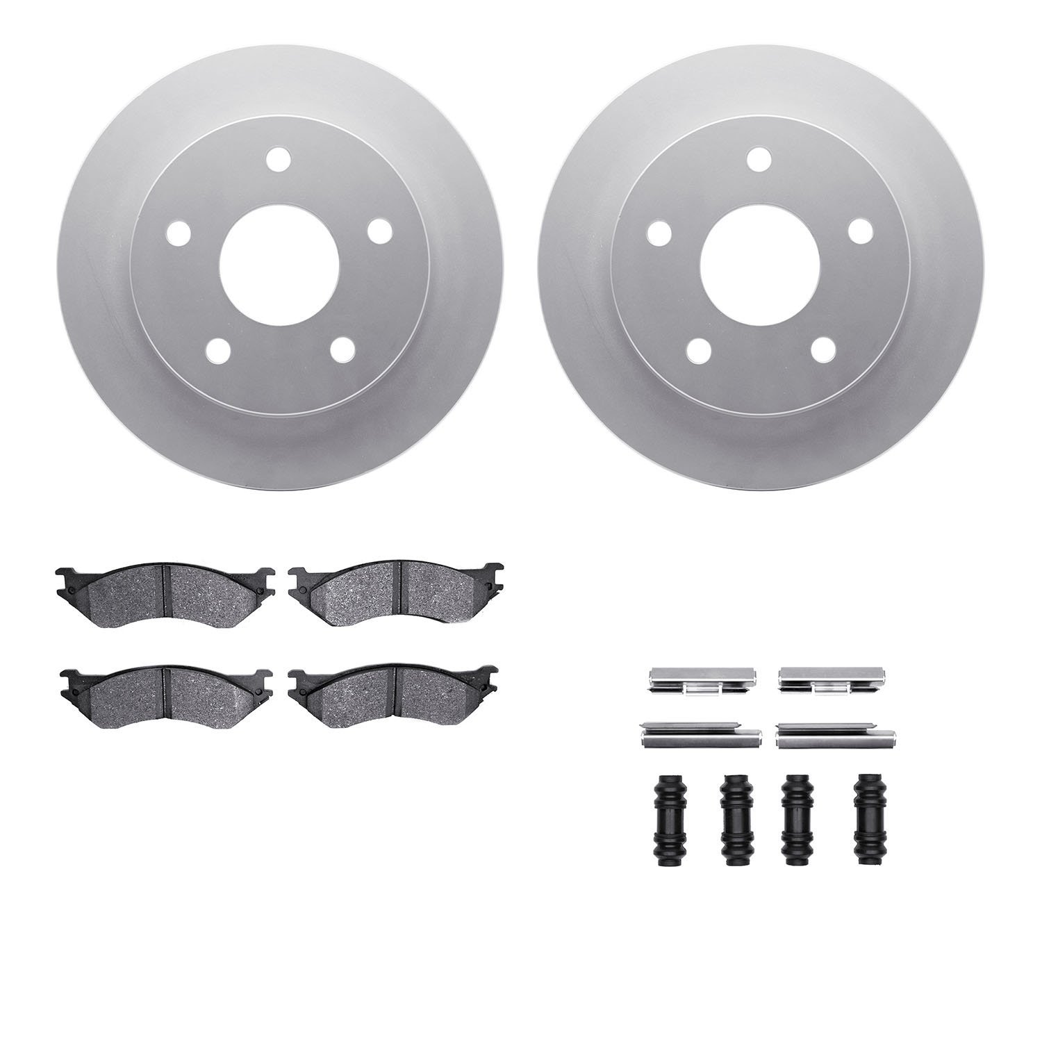 4412-40007 Geospec Brake Rotors with Ultimate-Duty Brake Pads & Hardware, 2000-2001 Mopar, Position: Front