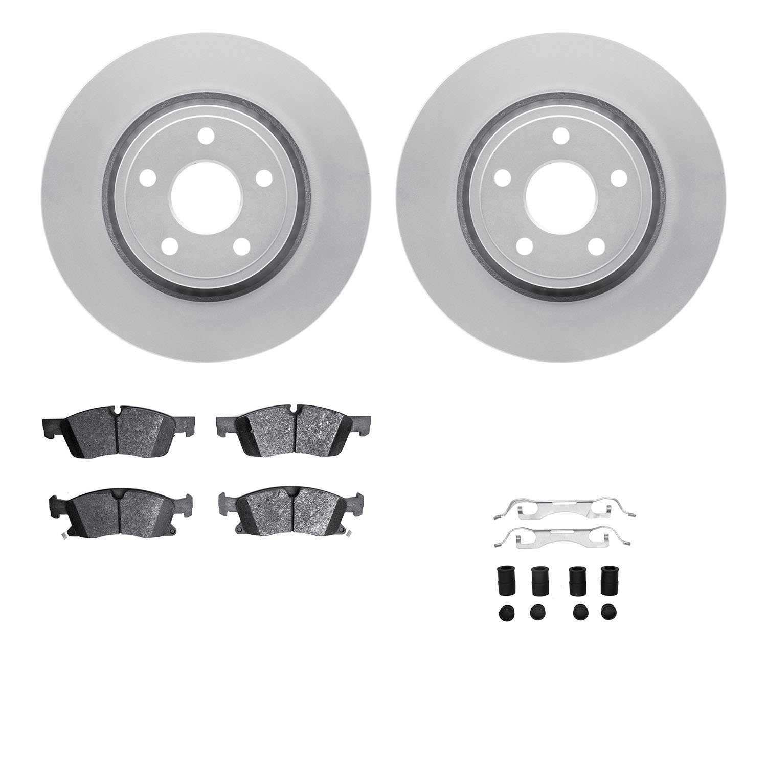 4412-42008 Geospec Brake Rotors with Ultimate-Duty Brake Pads & Hardware, Fits Select Mopar, Position: Front