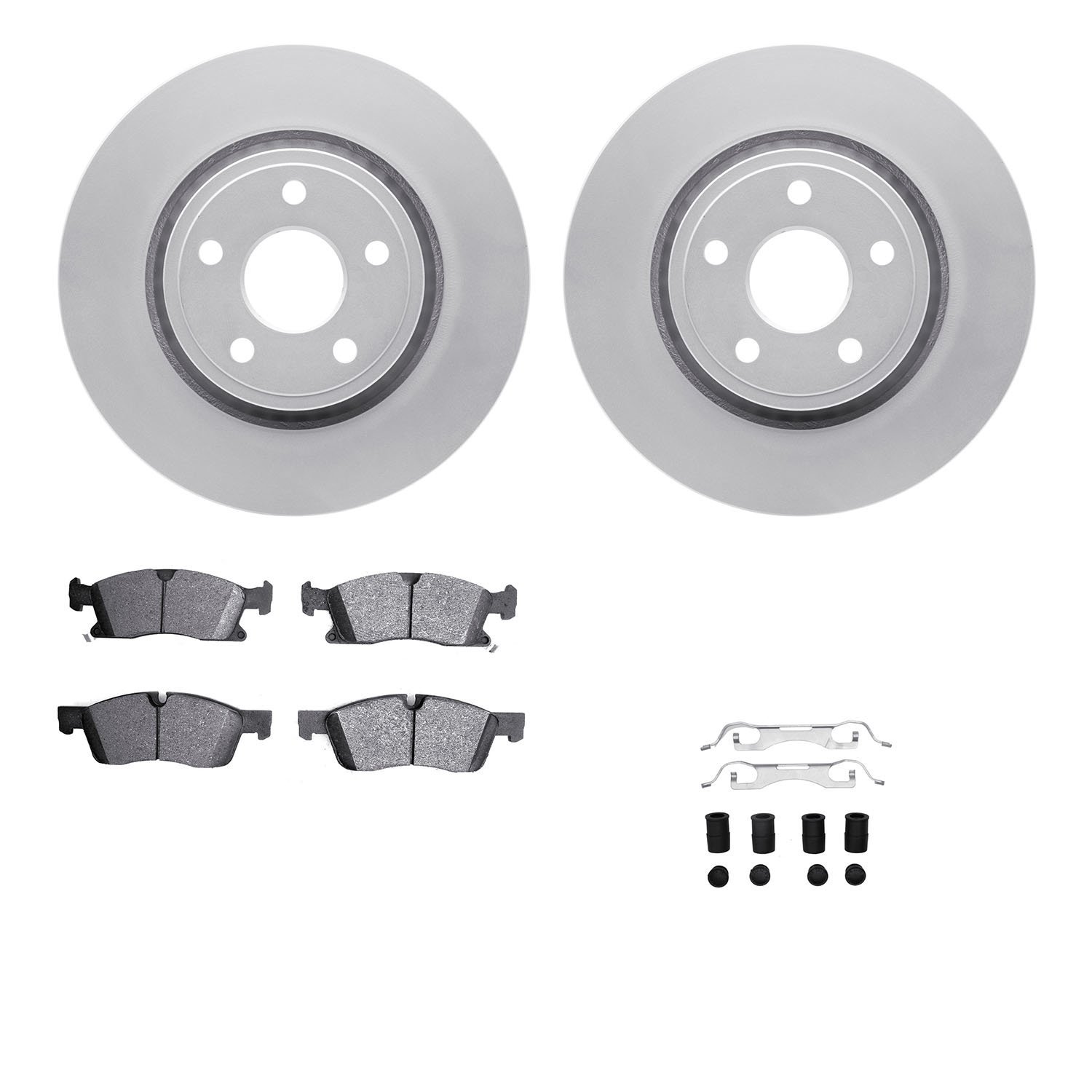 4412-42009 Geospec Brake Rotors with Ultimate-Duty Brake Pads & Hardware, Fits Select Mopar, Position: Front