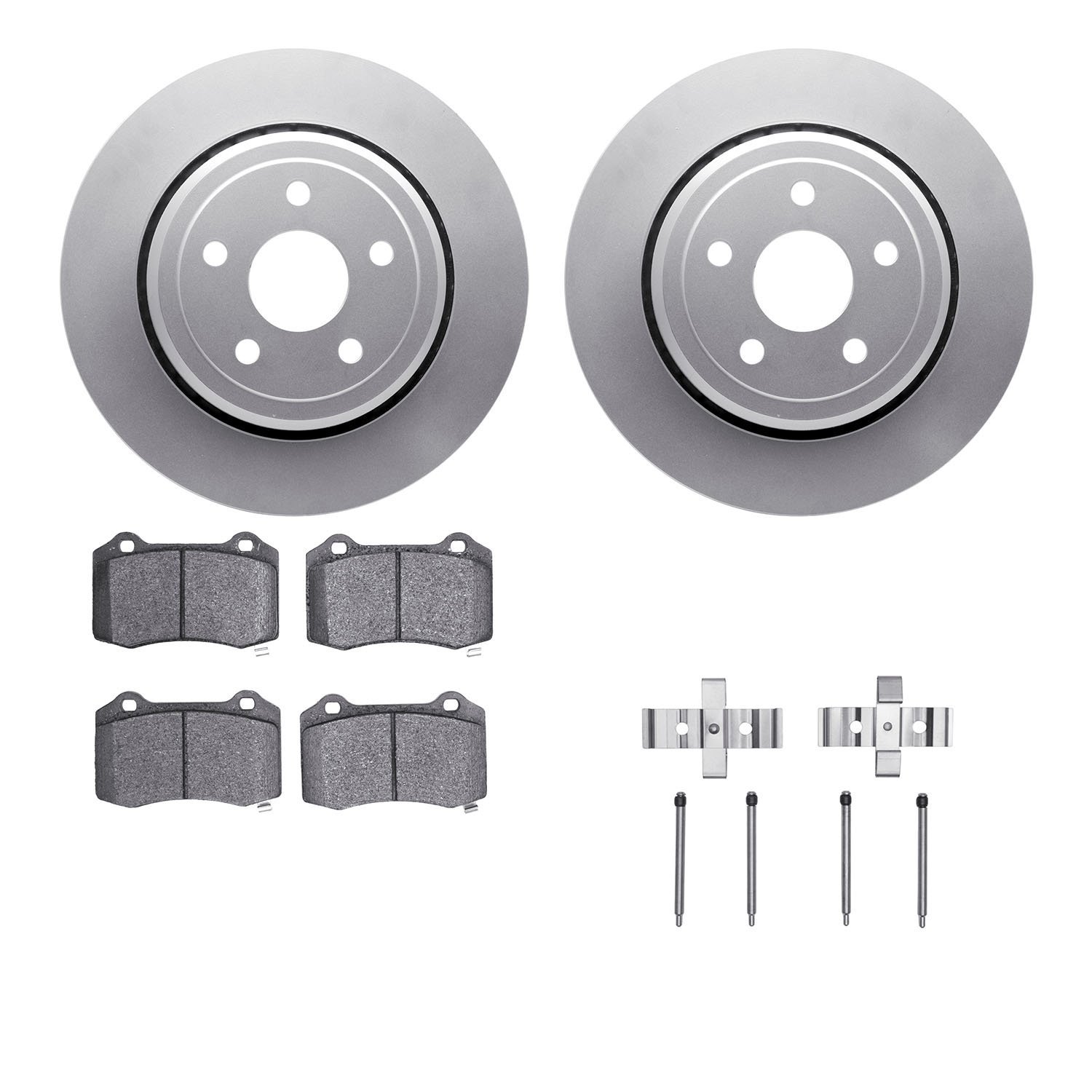 4412-42010 Geospec Brake Rotors with Ultimate-Duty Brake Pads & Hardware, Fits Select Mopar, Position: Rear