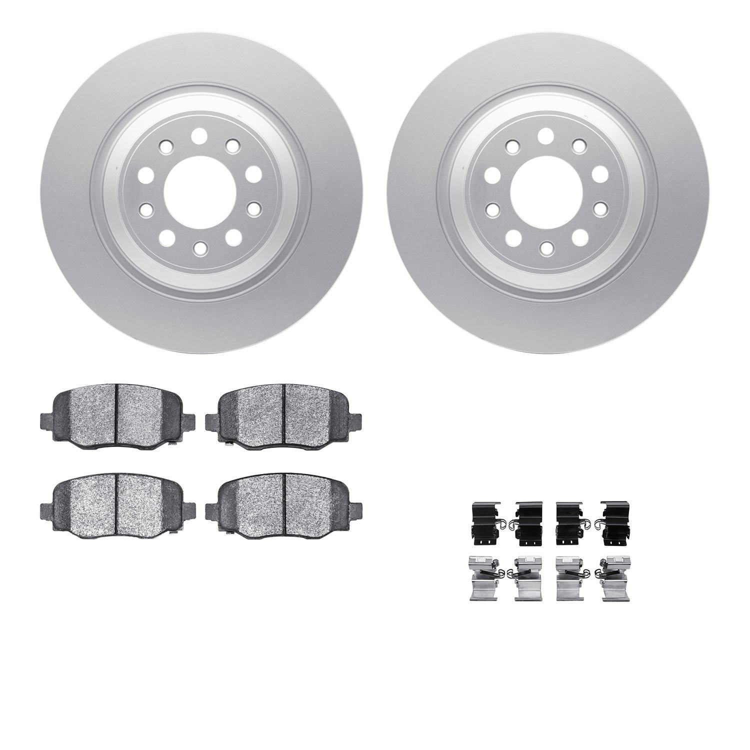 4412-42012 Geospec Brake Rotors with Ultimate-Duty Brake Pads & Hardware, Fits Select Mopar, Position: Rear