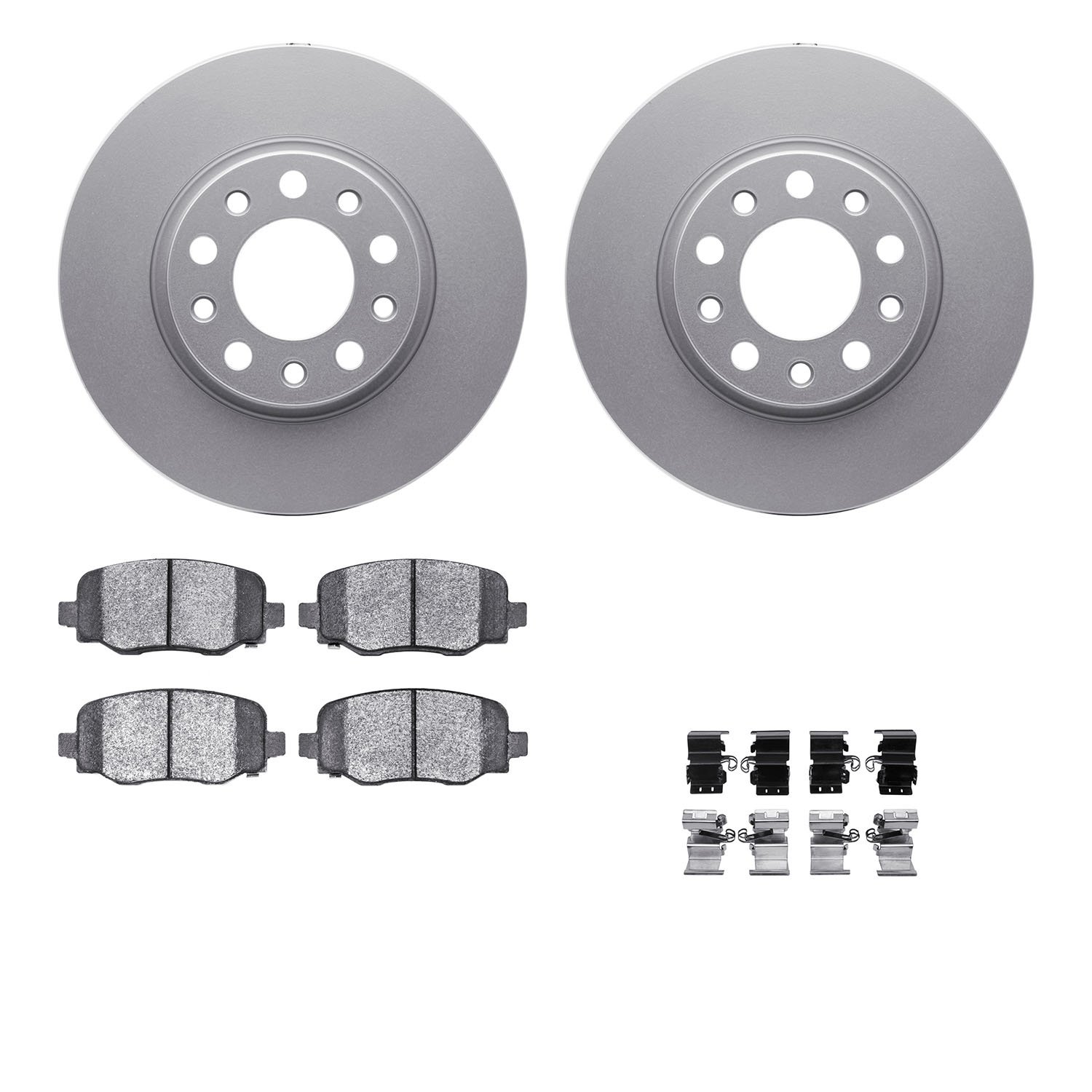 4412-42014 Geospec Brake Rotors with Ultimate-Duty Brake Pads & Hardware, Fits Select Mopar, Position: Rear