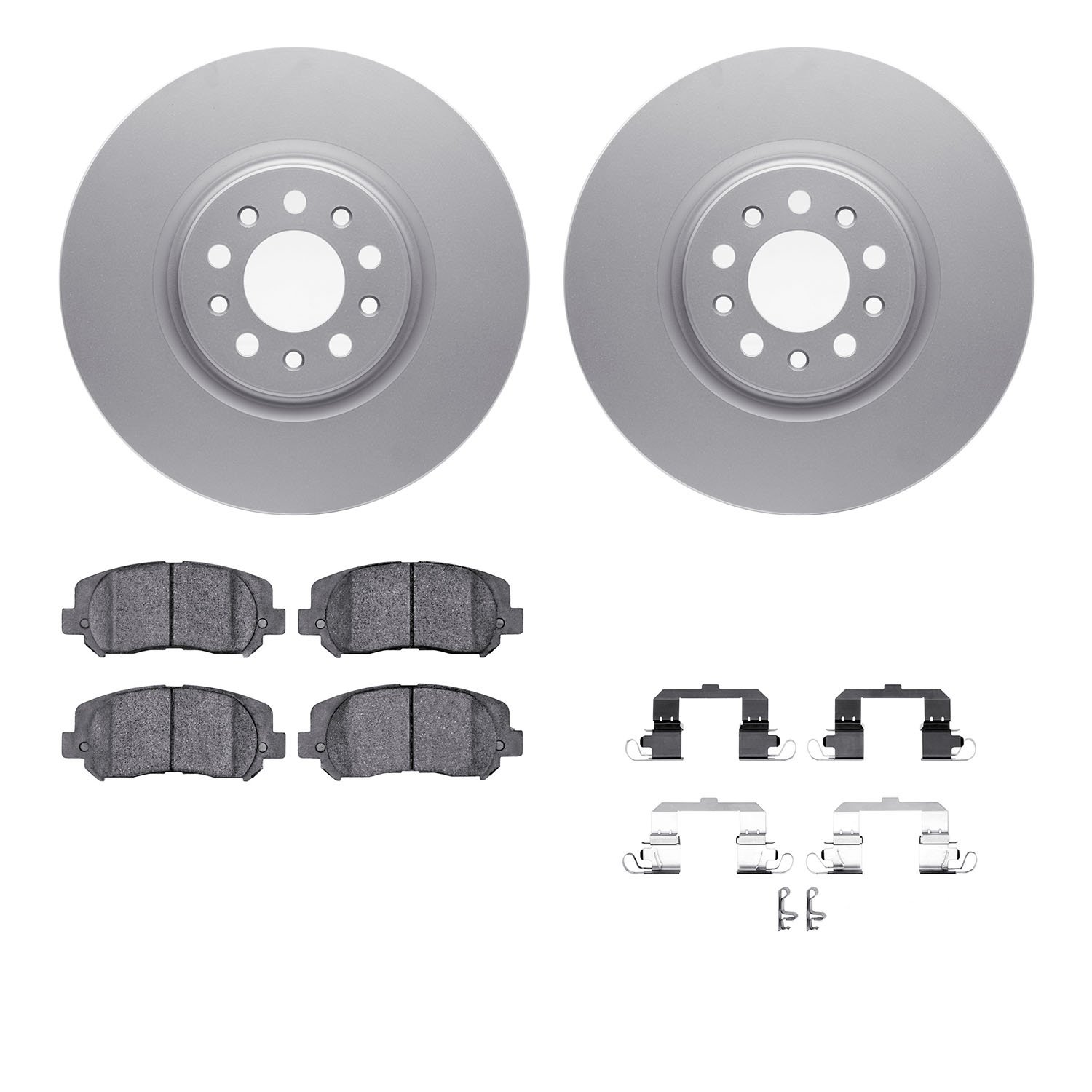 4412-42015 Geospec Brake Rotors with Ultimate-Duty Brake Pads & Hardware, Fits Select Mopar, Position: Front