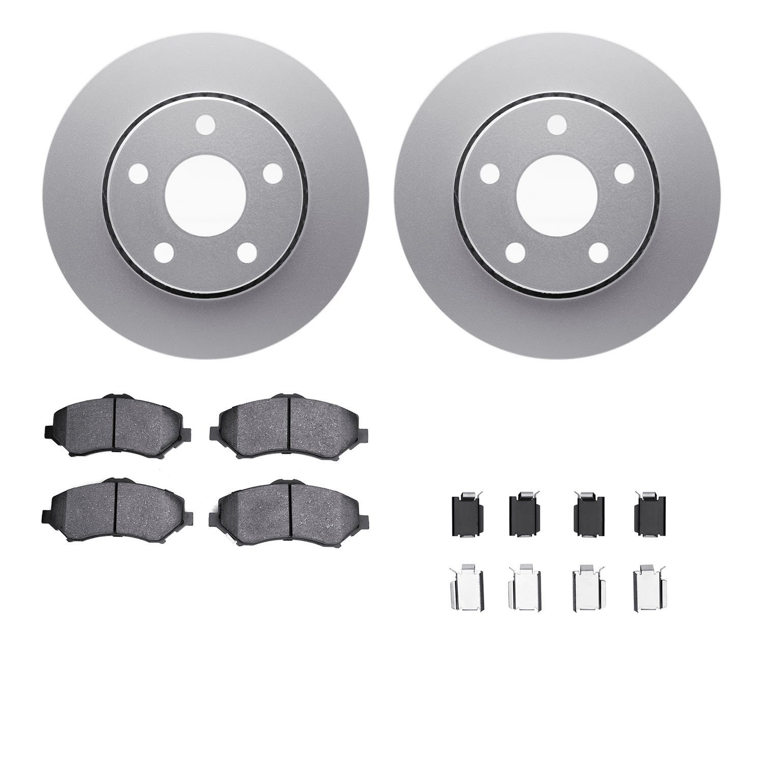 4412-42029 Geospec Brake Rotors with Ultimate-Duty Brake Pads & Hardware, 2007-2018 Mopar, Position: Front