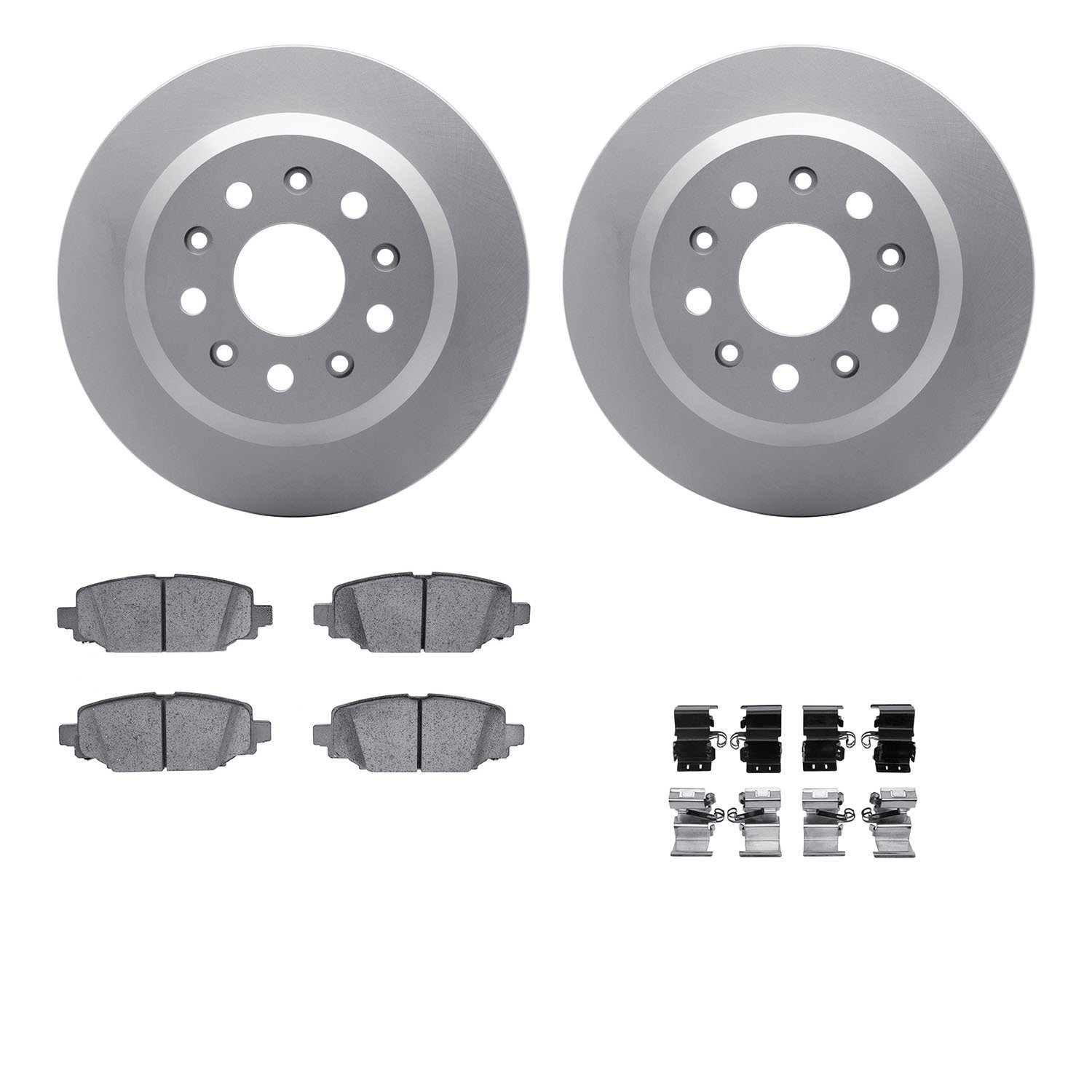 4412-42033 Geospec Brake Rotors with Ultimate-Duty Brake Pads & Hardware, Fits Select Mopar, Position: Rear
