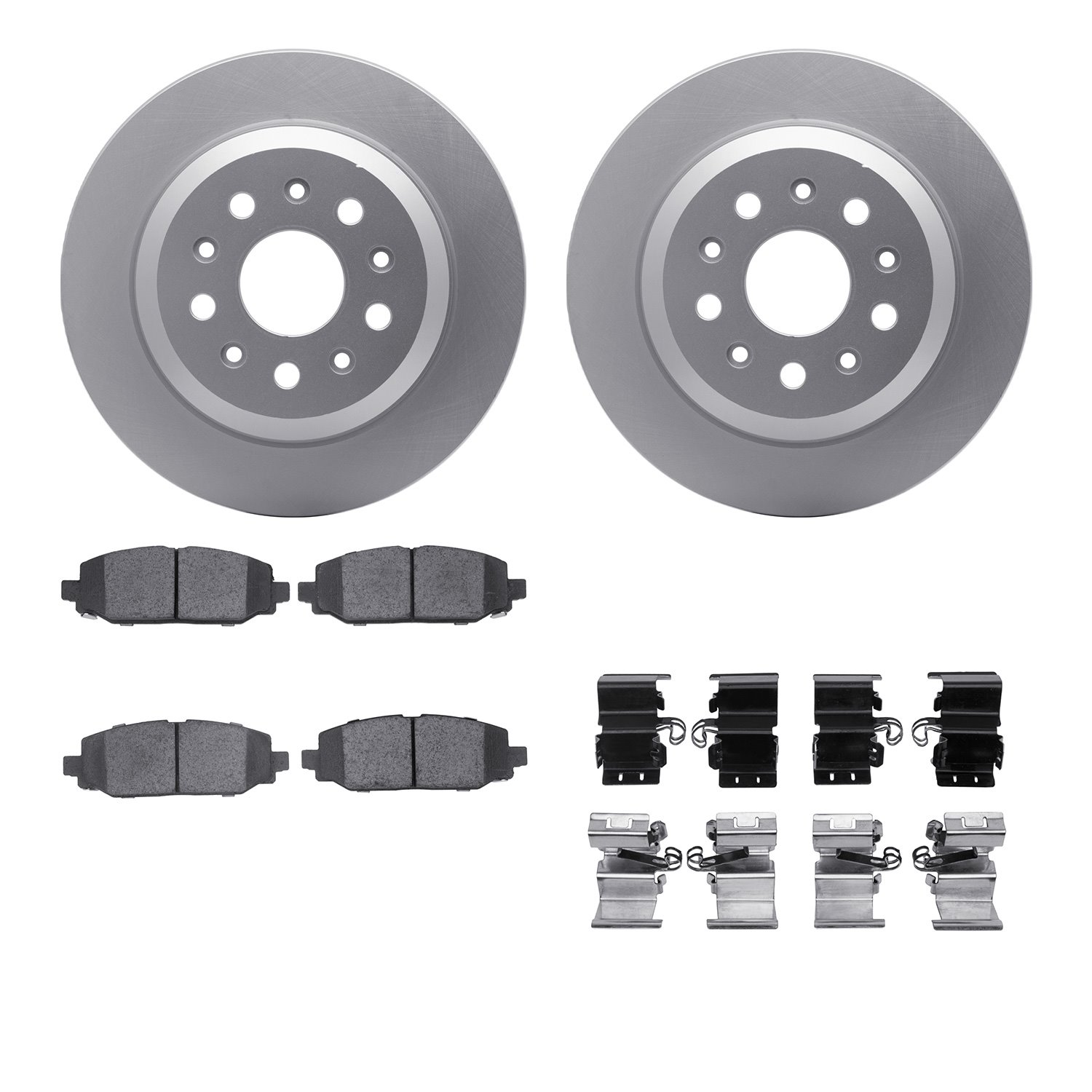 4412-42034 Geospec Brake Rotors with Ultimate-Duty Brake Pads & Hardware, Fits Select Mopar, Position: Rear