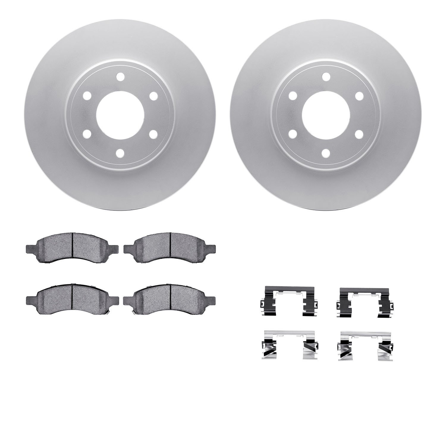4412-47008 Geospec Brake Rotors with Ultimate-Duty Brake Pads & Hardware, 2006-2009 GM, Position: Front