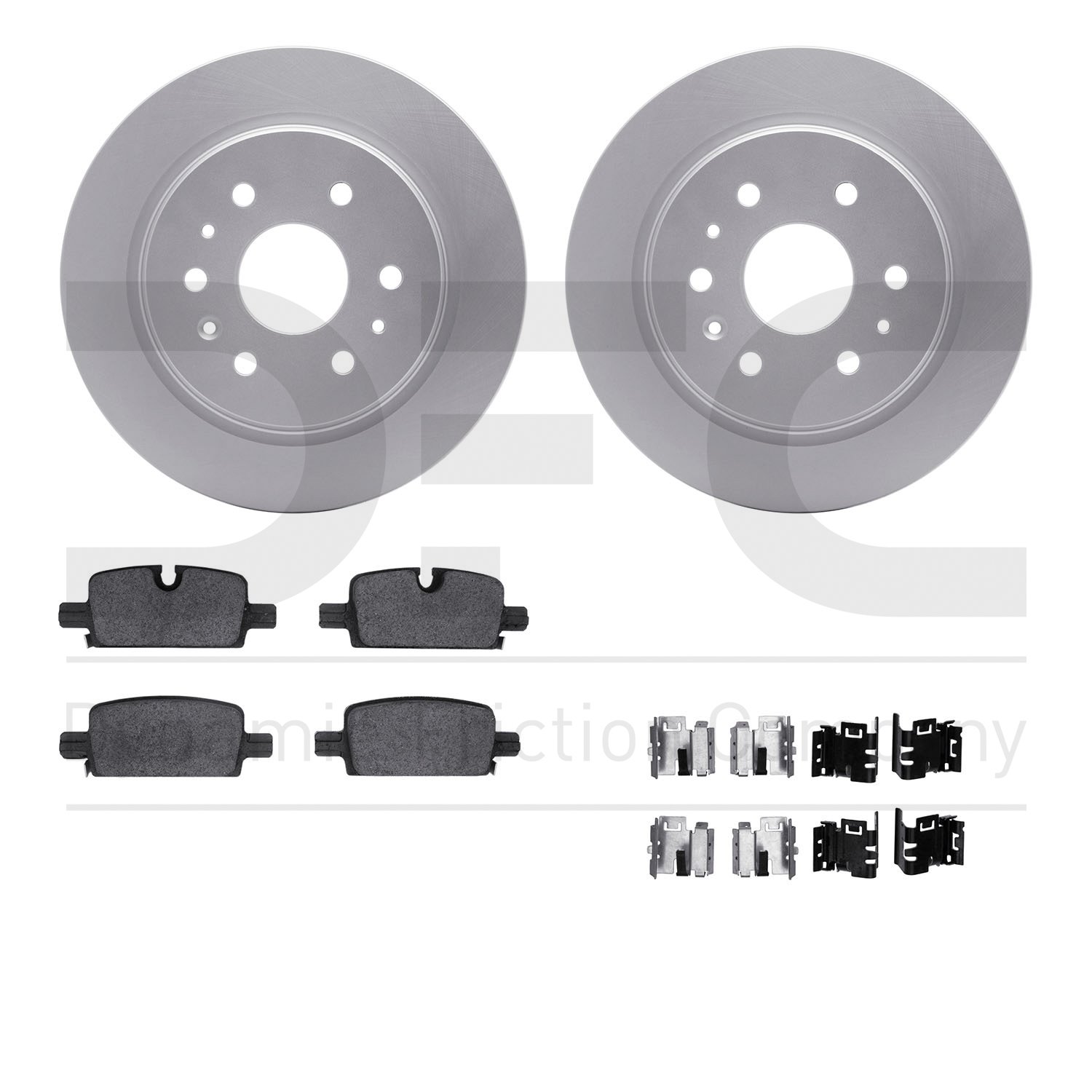 4412-47011 Geospec Brake Rotors with Ultimate-Duty Brake Pads & Hardware, Fits Select GM, Position: Rear