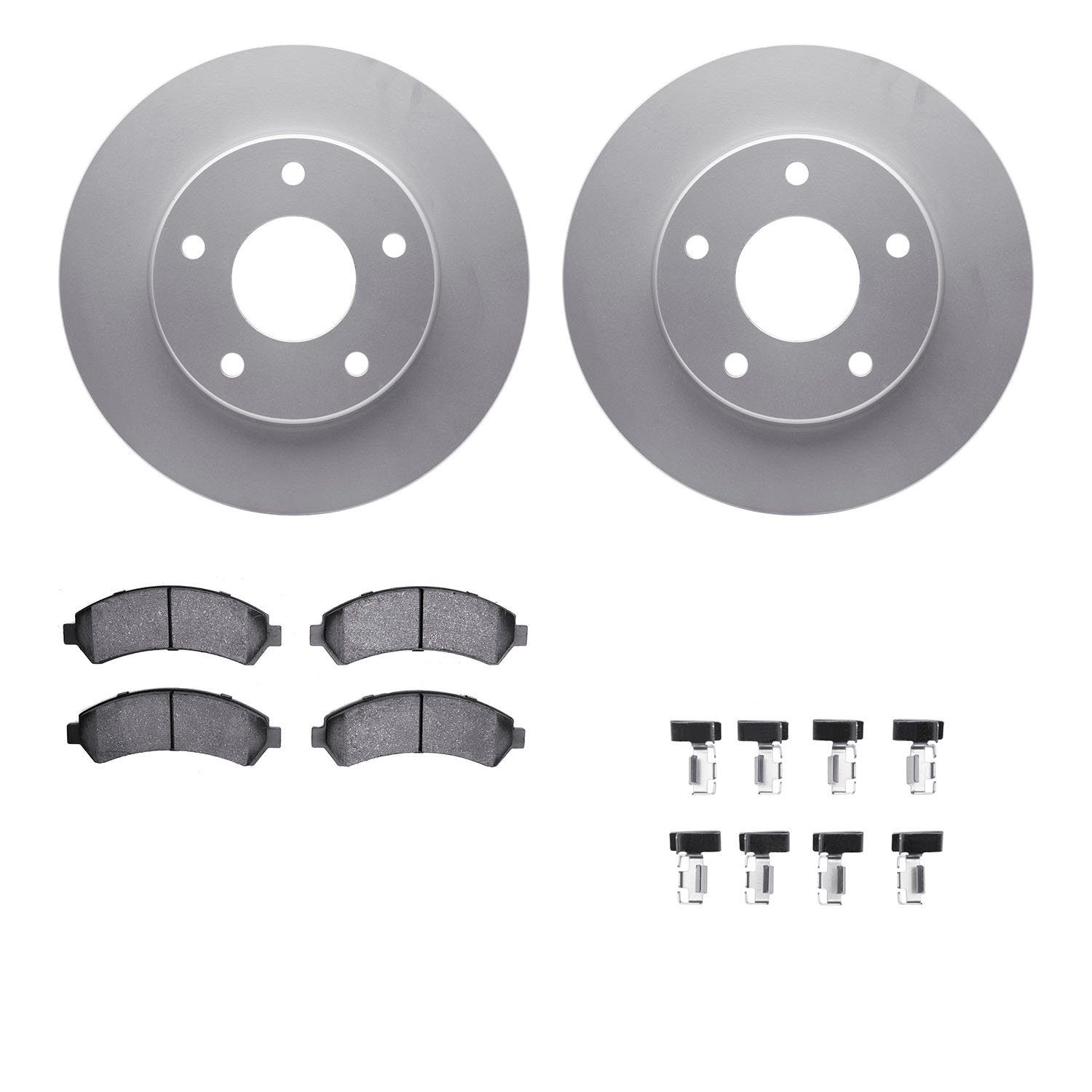 4412-48011 Geospec Brake Rotors with Ultimate-Duty Brake Pads & Hardware, 1997-2005 GM, Position: Front