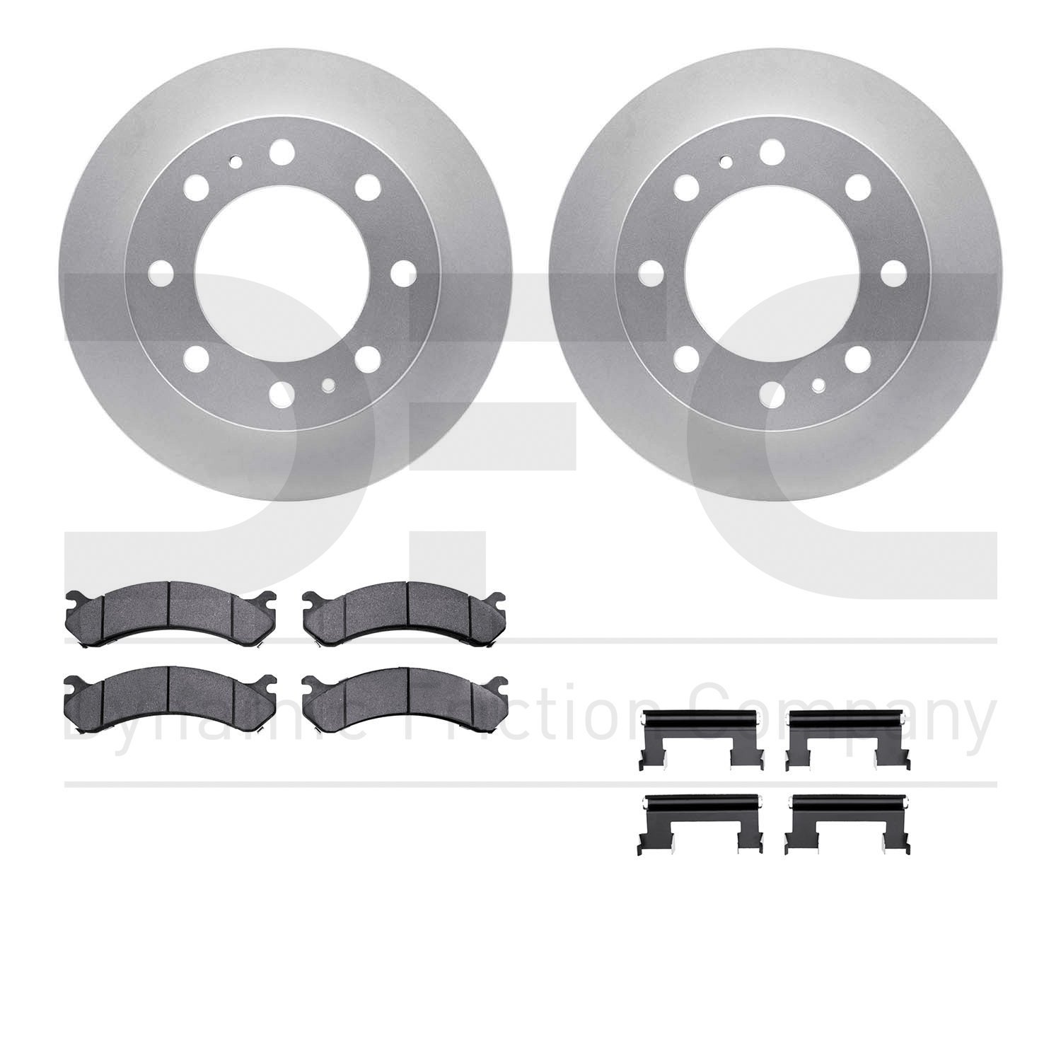4412-48015 Geospec Brake Rotors with Ultimate-Duty Brake Pads & Hardware, 1999-2020 GM, Position: Front