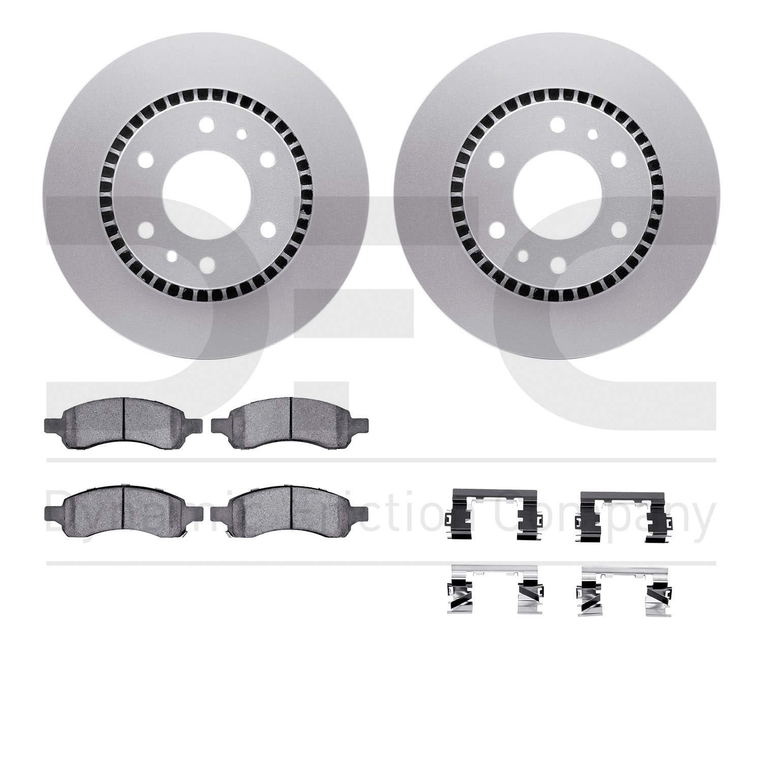 4412-48026 Geospec Brake Rotors with Ultimate-Duty Brake Pads & Hardware, 2006-2009 GM, Position: Front