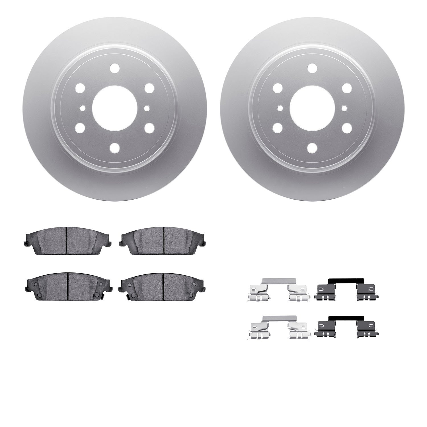 4412-48028 Geospec Brake Rotors with Ultimate-Duty Brake Pads & Hardware, 2014-2020 GM, Position: Rear