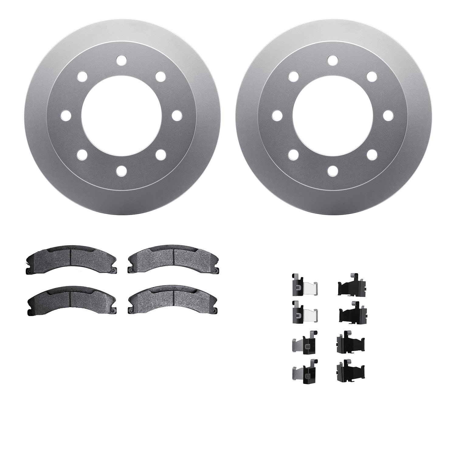 4412-48032 Geospec Brake Rotors with Ultimate-Duty Brake Pads & Hardware, 2011-2019 GM, Position: Rear