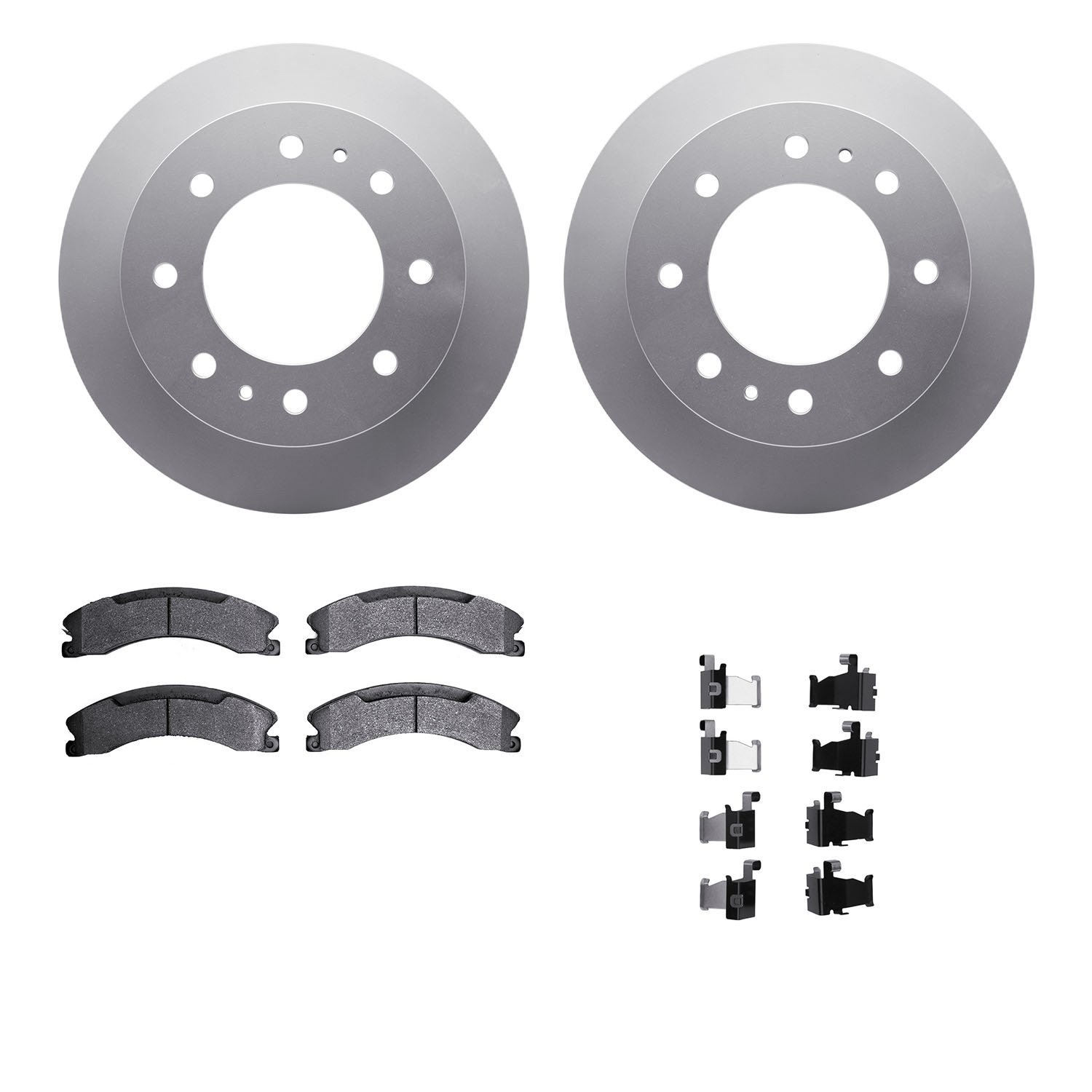 4412-48033 Geospec Brake Rotors with Ultimate-Duty Brake Pads & Hardware, 2011-2019 GM, Position: Rear