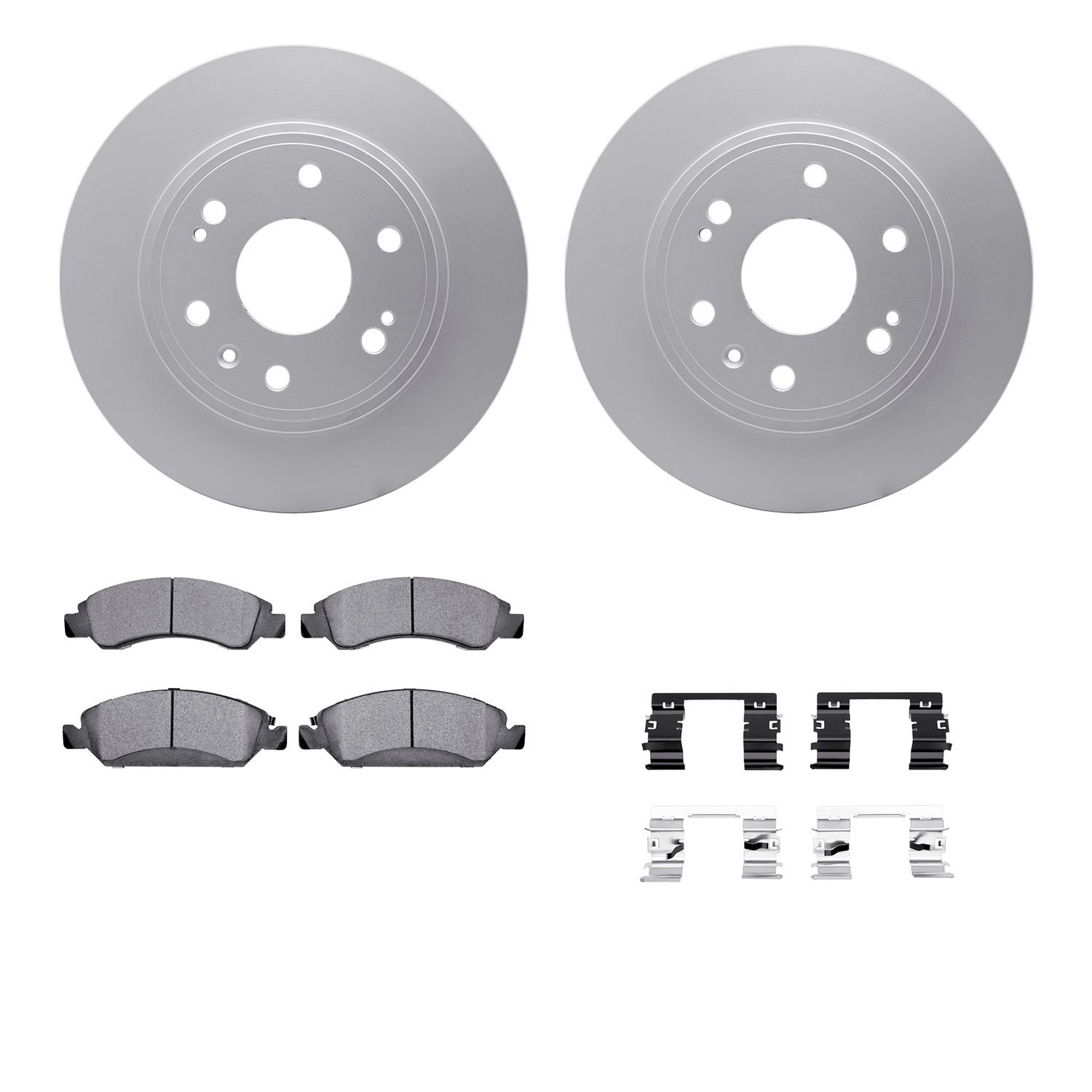 4412-48038 Geospec Brake Rotors with Ultimate-Duty Brake Pads & Hardware, 2009-2020 GM, Position: Front