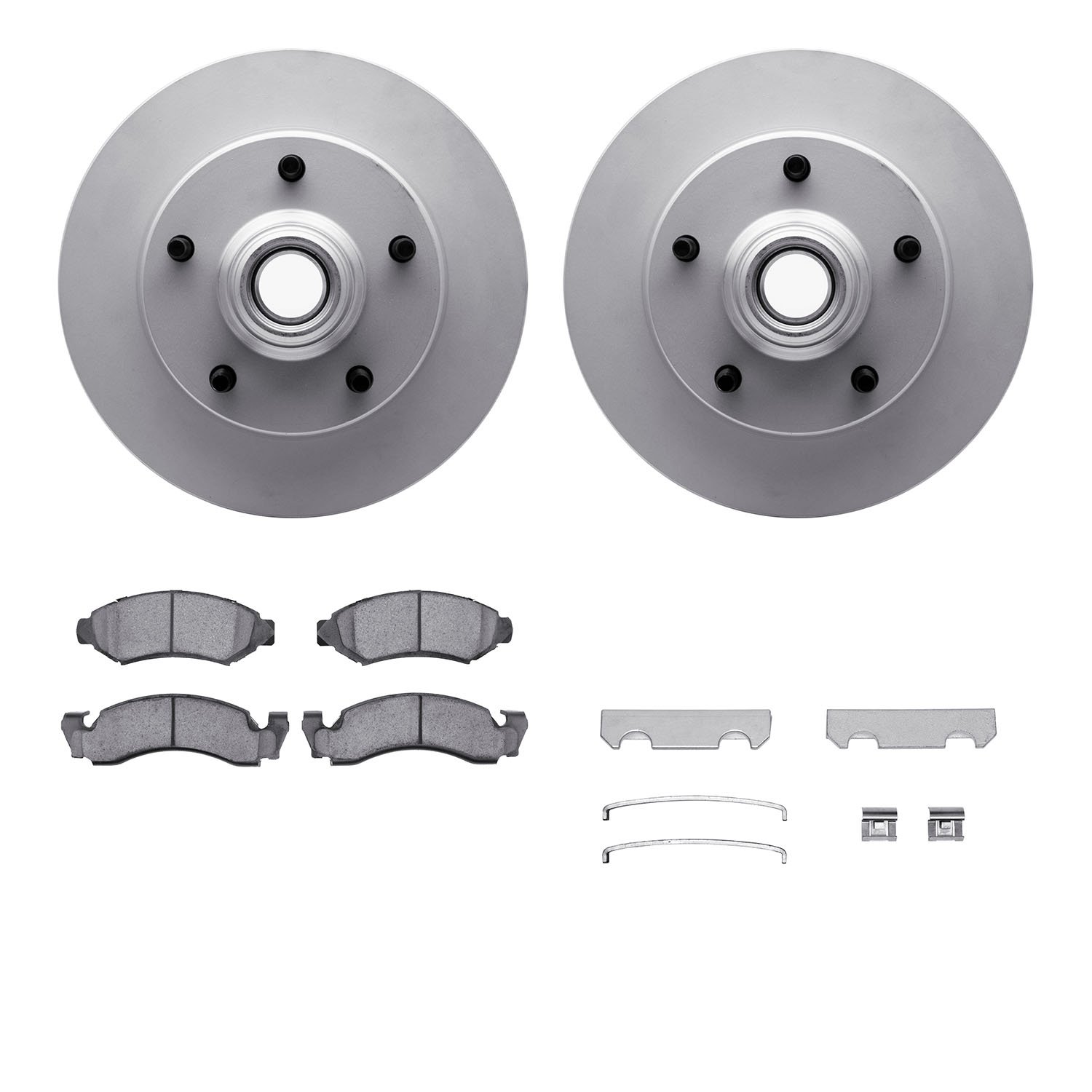 4412-54002 Geospec Brake Rotors with Ultimate-Duty Brake Pads & Hardware, 1973-1985 Ford/Lincoln/Mercury/Mazda, Position: Front