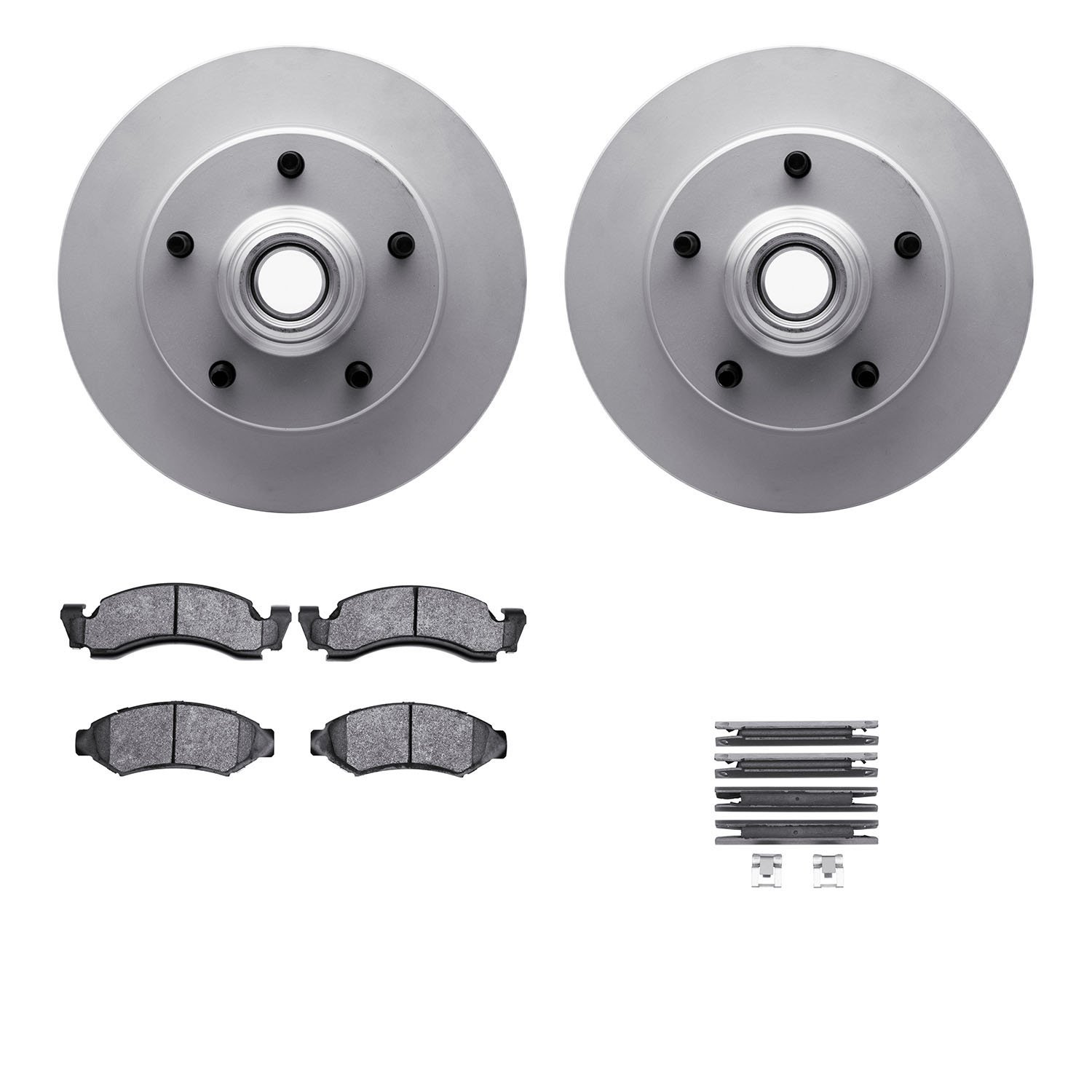 4412-54003 Geospec Brake Rotors with Ultimate-Duty Brake Pads & Hardware, 1986-1993 Ford/Lincoln/Mercury/Mazda, Position: Front