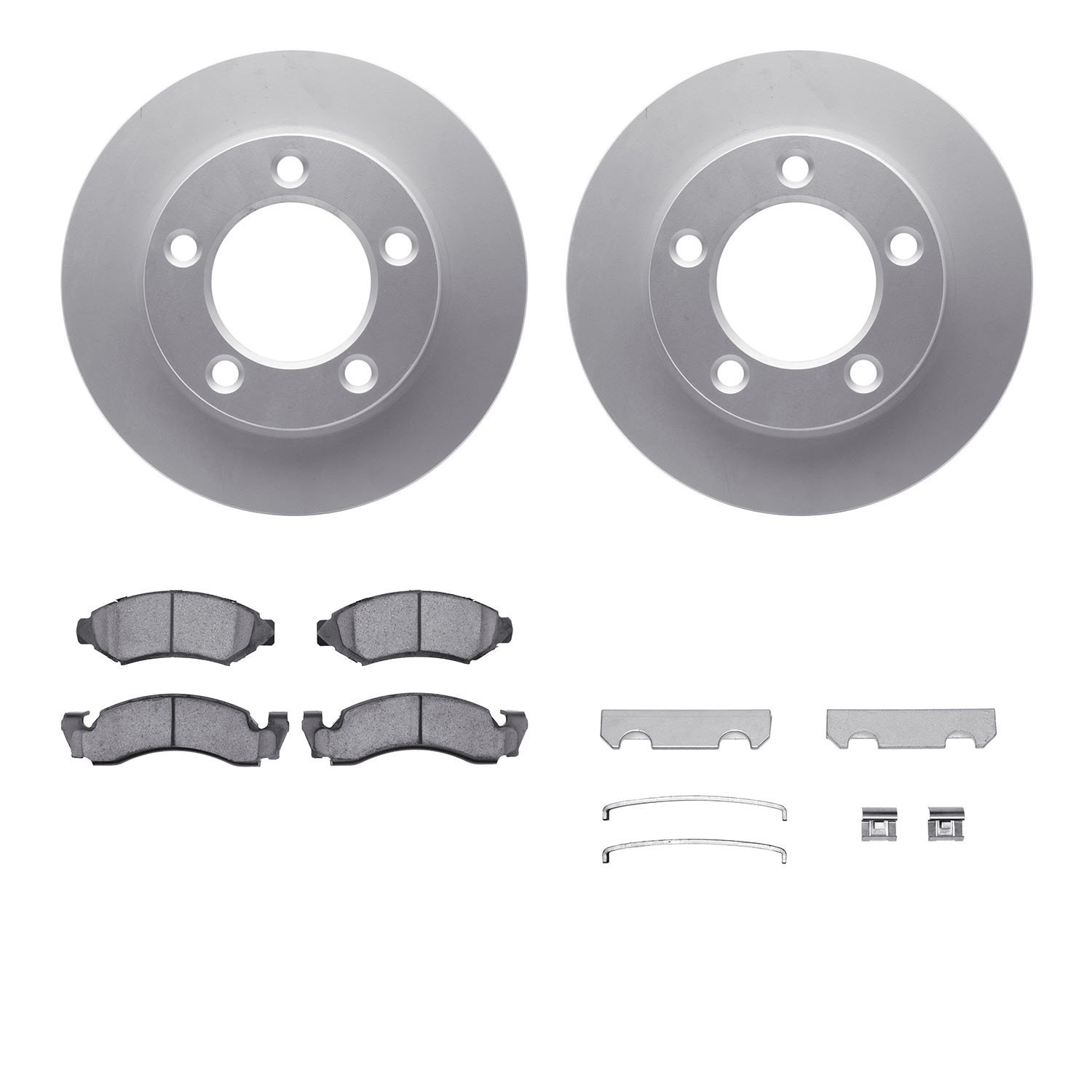 4412-54004 Geospec Brake Rotors with Ultimate-Duty Brake Pads & Hardware, 1976-1985 Ford/Lincoln/Mercury/Mazda, Position: Front