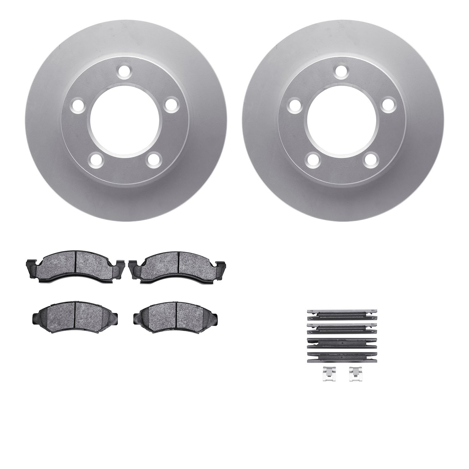 4412-54005 Geospec Brake Rotors with Ultimate-Duty Brake Pads & Hardware, 1986-1993 Ford/Lincoln/Mercury/Mazda, Position: Front