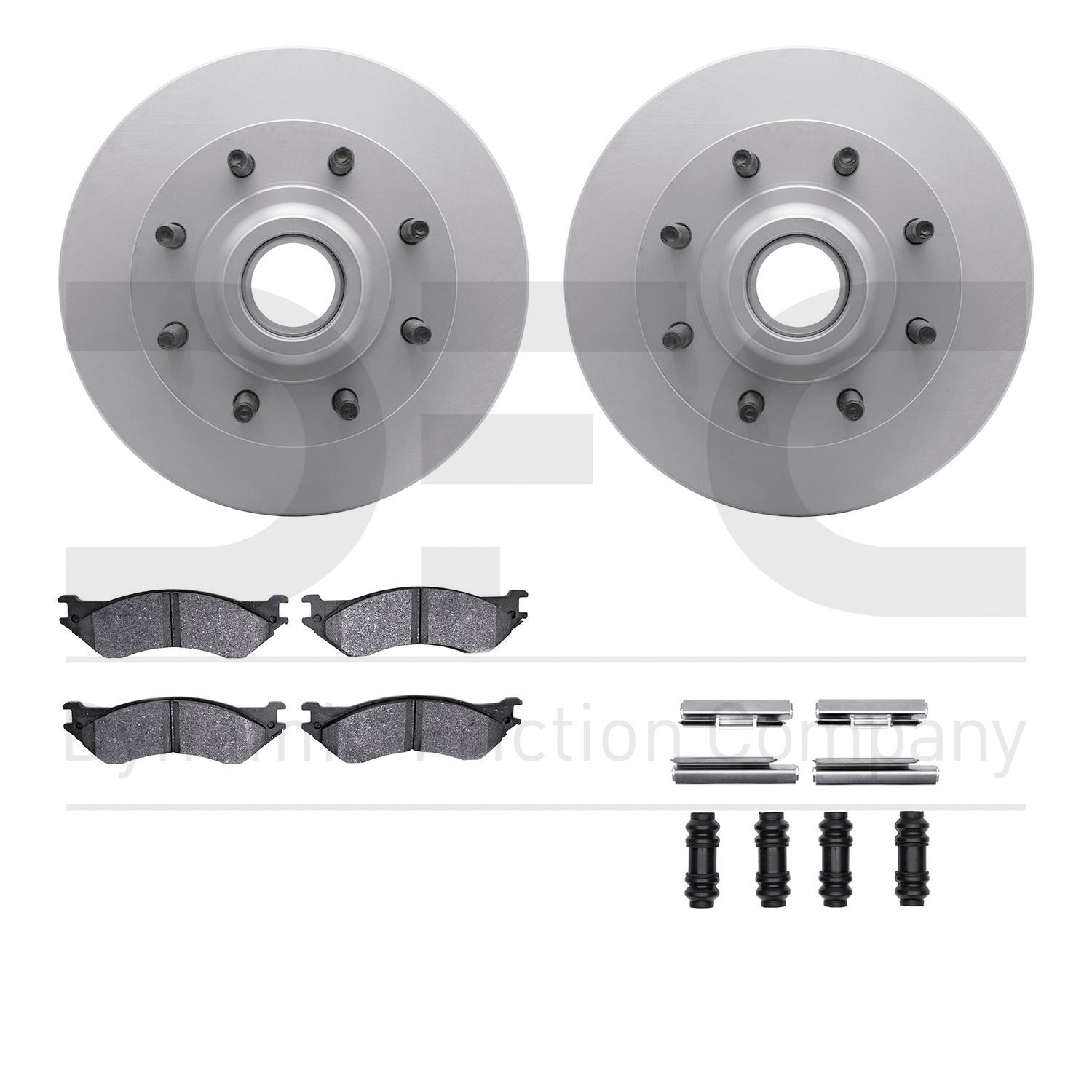 4412-54010 Geospec Brake Rotors with Ultimate-Duty Brake Pads & Hardware, 2000-2004 Ford/Lincoln/Mercury/Mazda, Position: Front