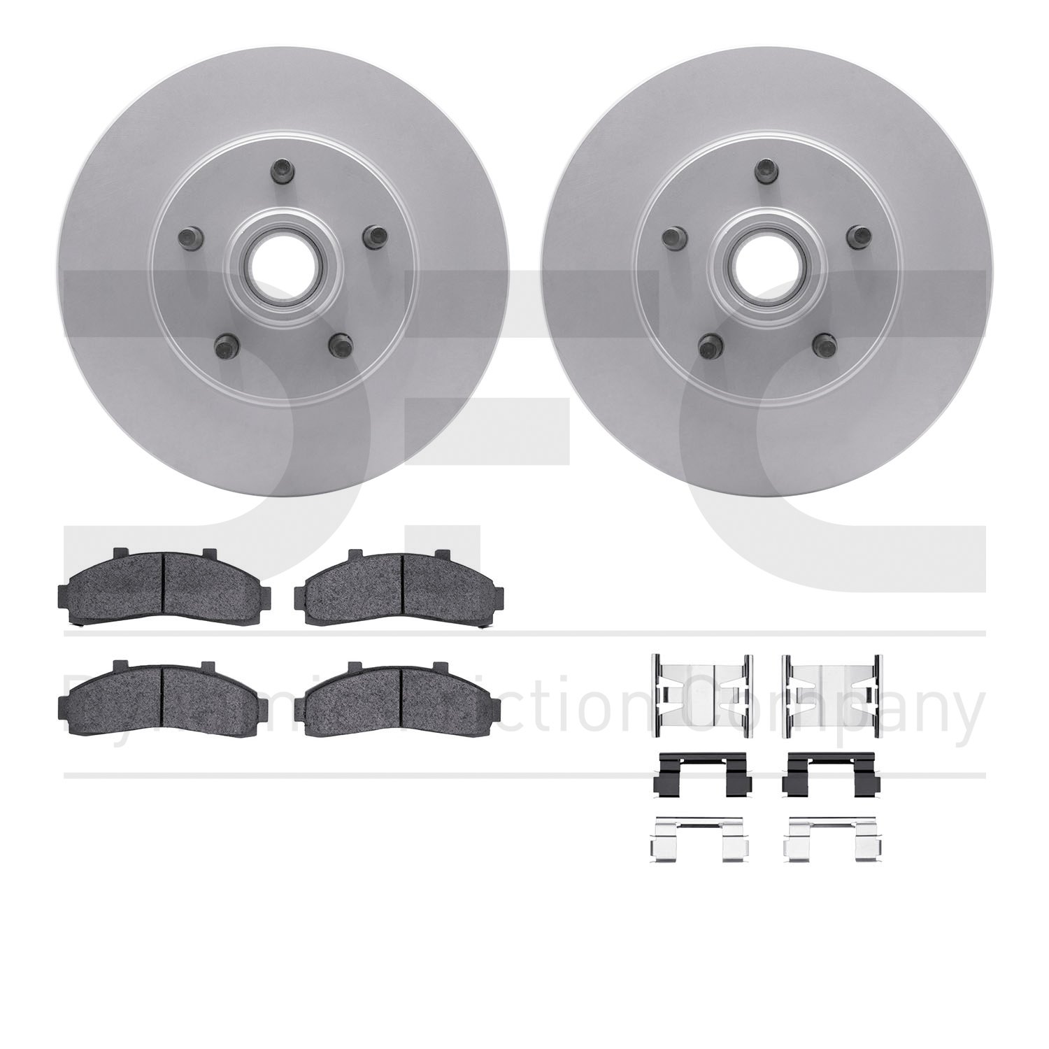 4412-54012 Geospec Brake Rotors with Ultimate-Duty Brake Pads & Hardware, 1995-2002 Ford/Lincoln/Mercury/Mazda, Position: Front