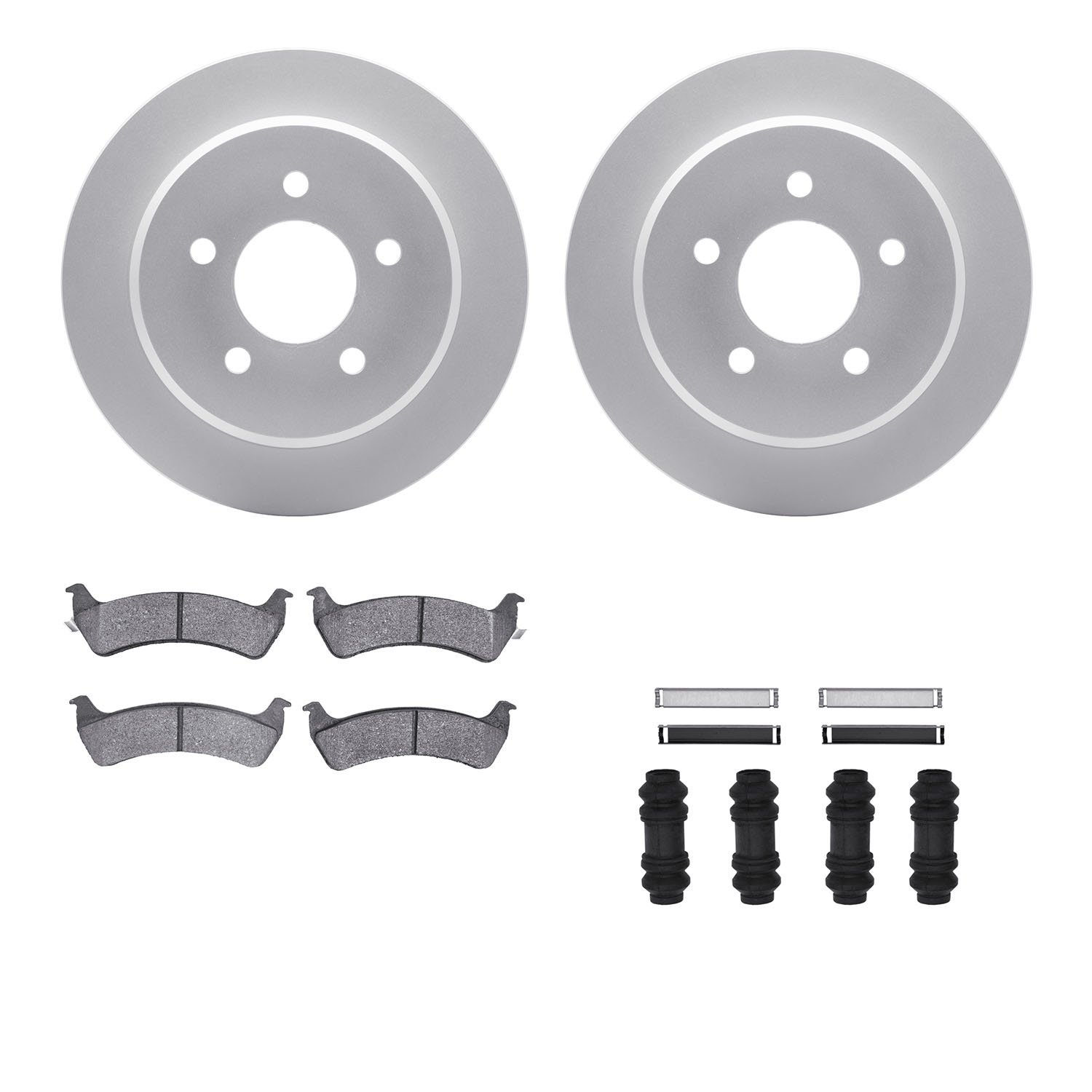 4412-54014 Geospec Brake Rotors with Ultimate-Duty Brake Pads & Hardware, 2001-2002 Ford/Lincoln/Mercury/Mazda, Position: Rear
