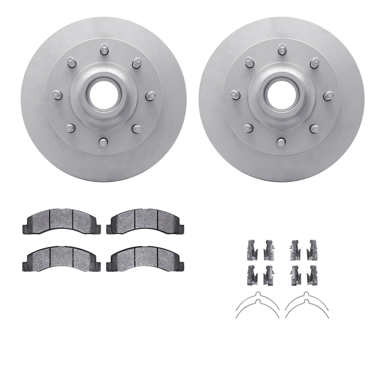4412-54025 Geospec Brake Rotors with Ultimate-Duty Brake Pads & Hardware, 1999-2002 Ford/Lincoln/Mercury/Mazda, Position: Front