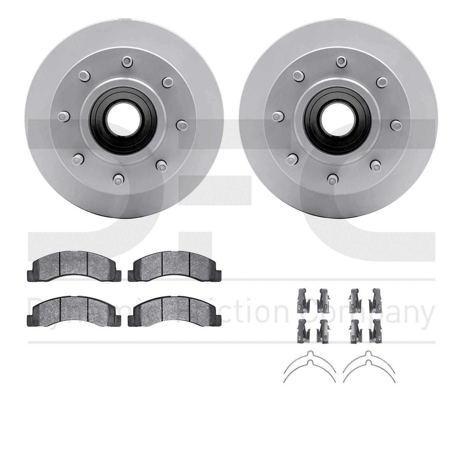 4412-54026 Geospec Brake Rotors with Ultimate-Duty Brake Pads & Hardware, 1999-2002 Ford/Lincoln/Mercury/Mazda, Position: Front