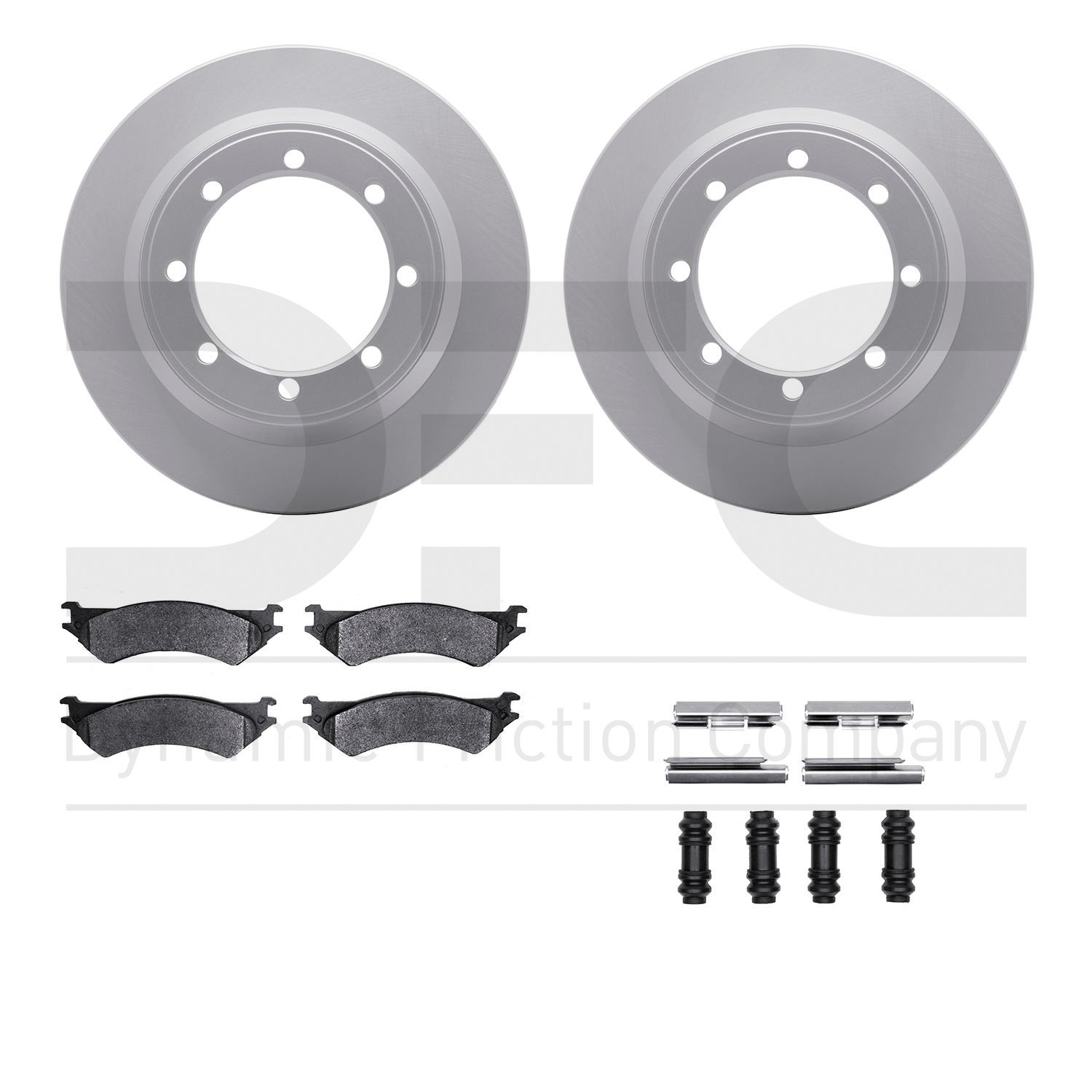 4412-54030 Geospec Brake Rotors with Ultimate-Duty Brake Pads & Hardware, 1999-2007 Ford/Lincoln/Mercury/Mazda, Position: Rear