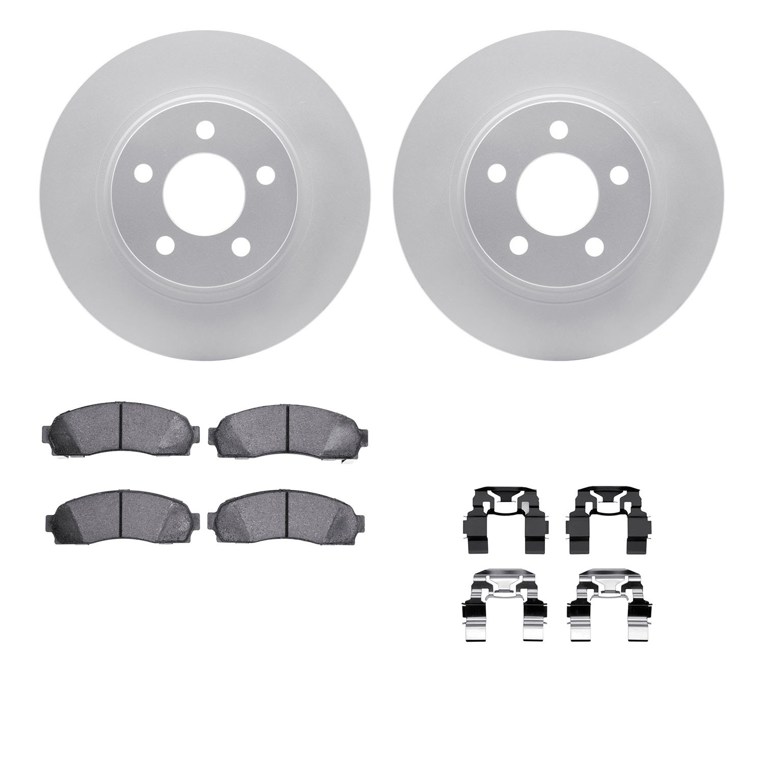 4412-54033 Geospec Brake Rotors with Ultimate-Duty Brake Pads & Hardware, 2001-2005 Ford/Lincoln/Mercury/Mazda, Position: Front