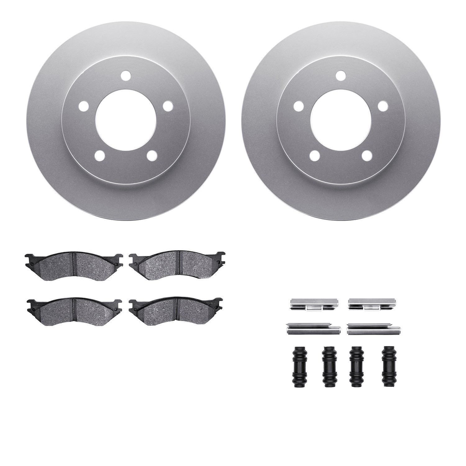 4412-54039 Geospec Brake Rotors with Ultimate-Duty Brake Pads & Hardware, 1997-2002 Ford/Lincoln/Mercury/Mazda, Position: Front