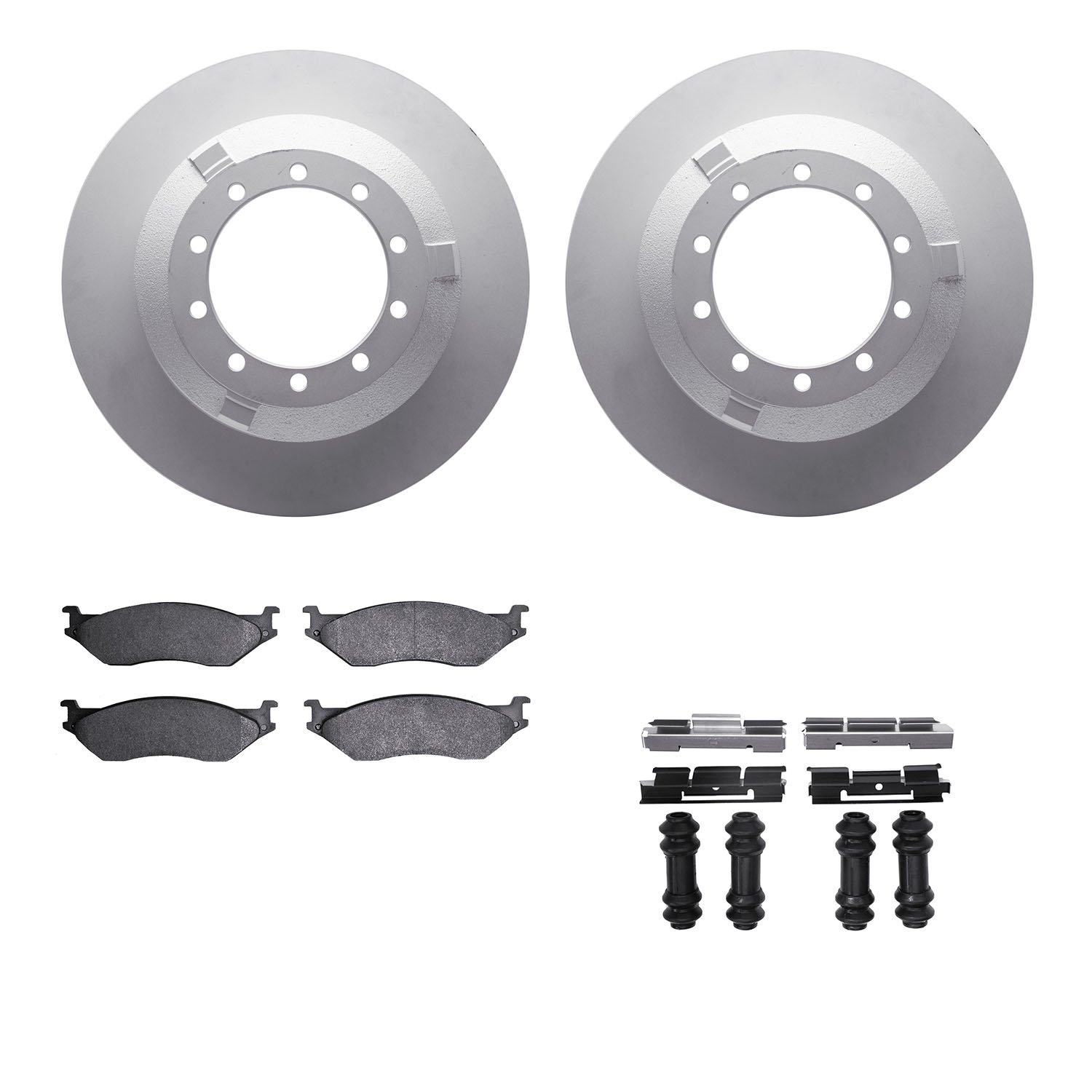 4412-54043 Geospec Brake Rotors with Ultimate-Duty Brake Pads & Hardware, 1999-2009 Ford/Lincoln/Mercury/Mazda, Position: Rear
