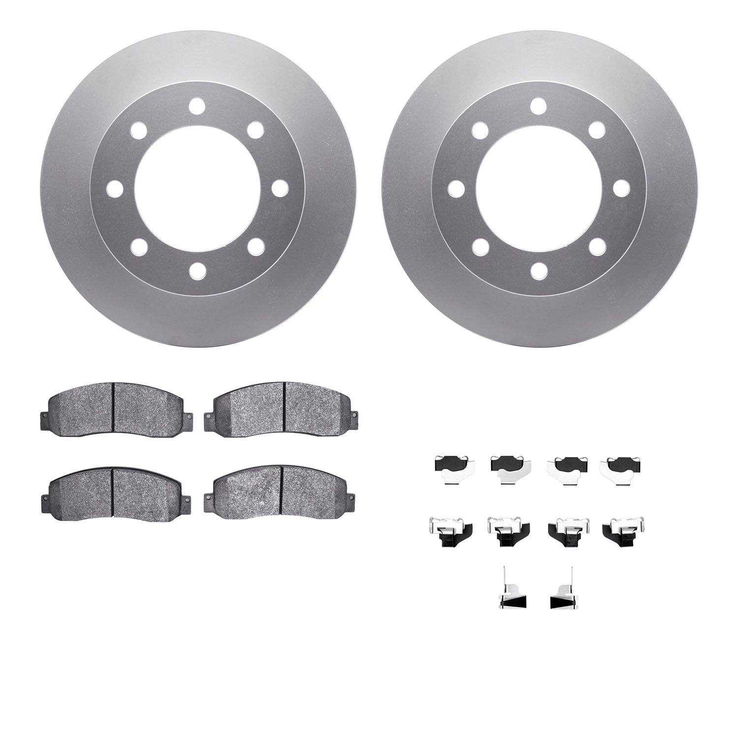 4412-54052 Geospec Brake Rotors with Ultimate-Duty Brake Pads & Hardware, 2005-2012 Ford/Lincoln/Mercury/Mazda, Position: Front