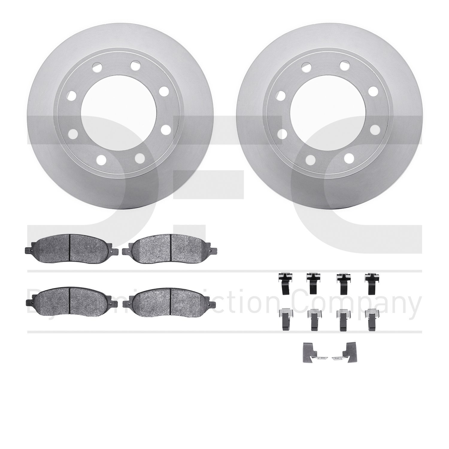 4412-54057 Geospec Brake Rotors with Ultimate-Duty Brake Pads & Hardware, 2005-2007 Ford/Lincoln/Mercury/Mazda, Position: Rear