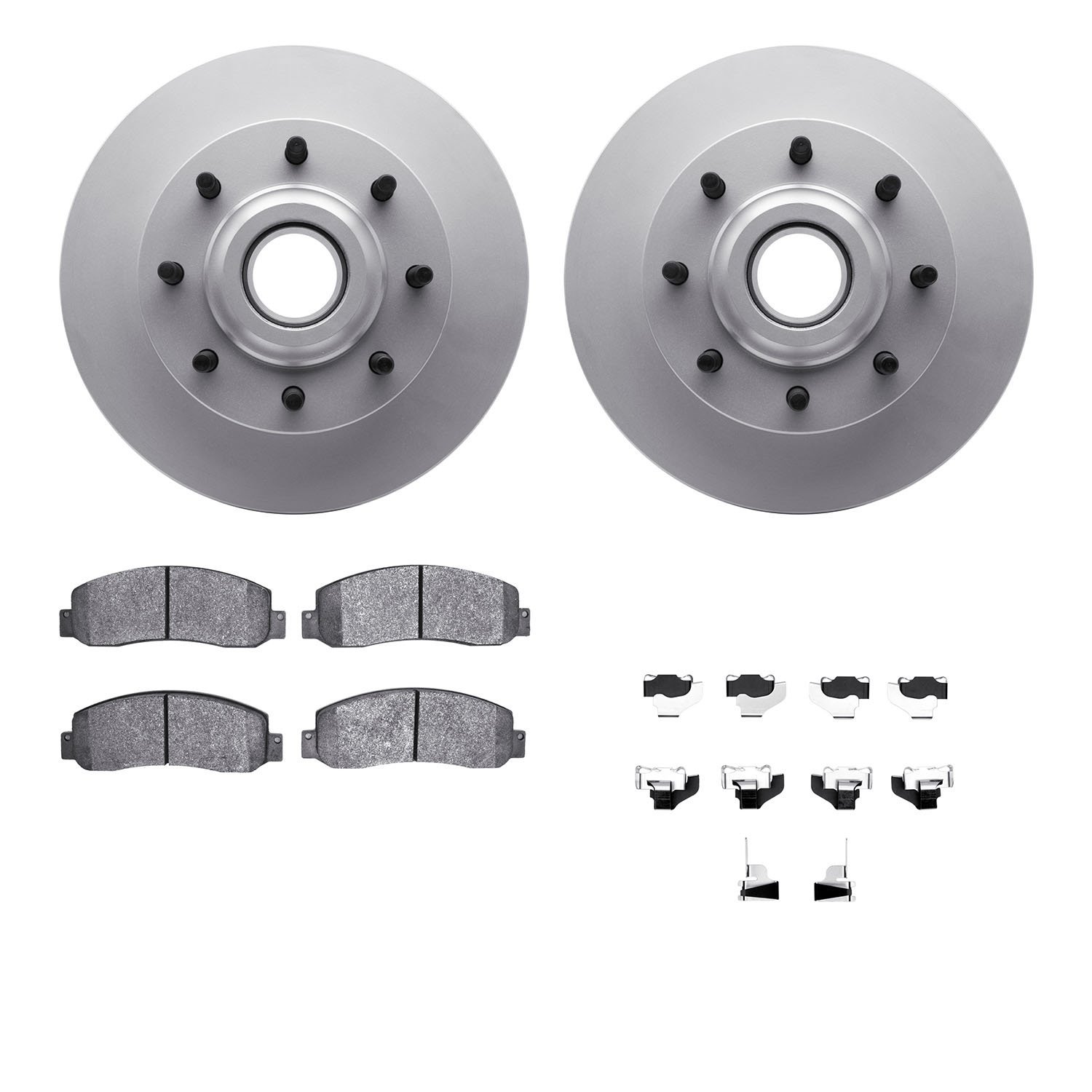 4412-54064 Geospec Brake Rotors with Ultimate-Duty Brake Pads & Hardware, 2006-2012 Ford/Lincoln/Mercury/Mazda, Position: Front