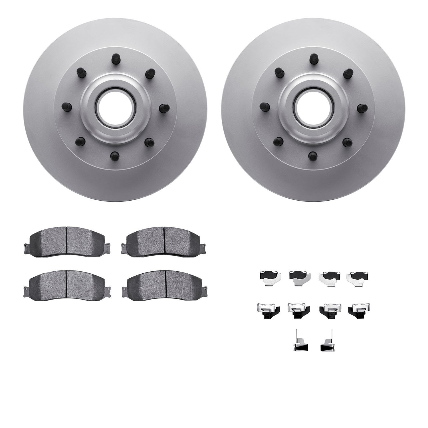4412-54065 Geospec Brake Rotors with Ultimate-Duty Brake Pads & Hardware, 2012-2012 Ford/Lincoln/Mercury/Mazda, Position: Front