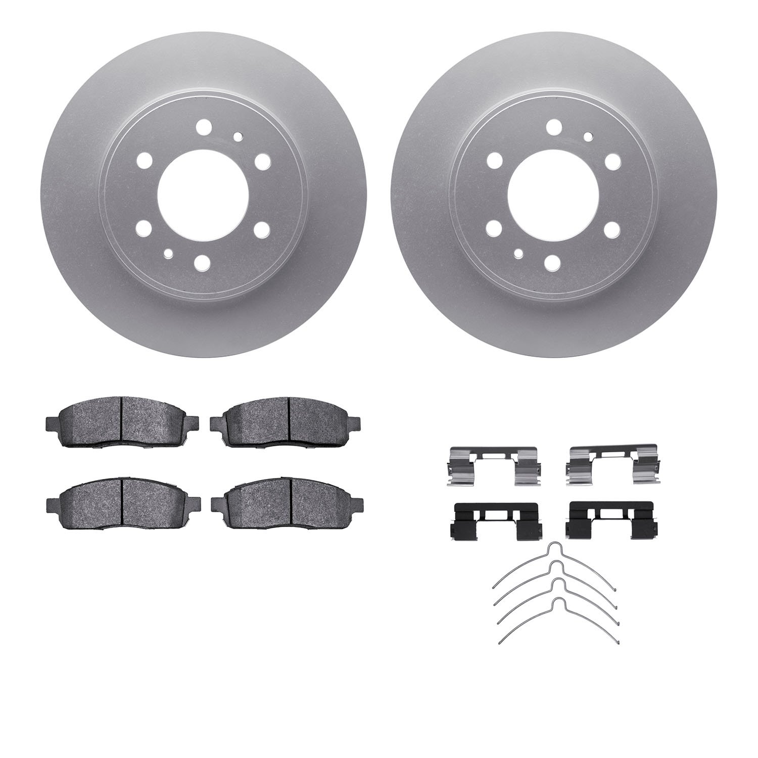4412-54067 Geospec Brake Rotors with Ultimate-Duty Brake Pads & Hardware, 2009-2009 Ford/Lincoln/Mercury/Mazda, Position: Front