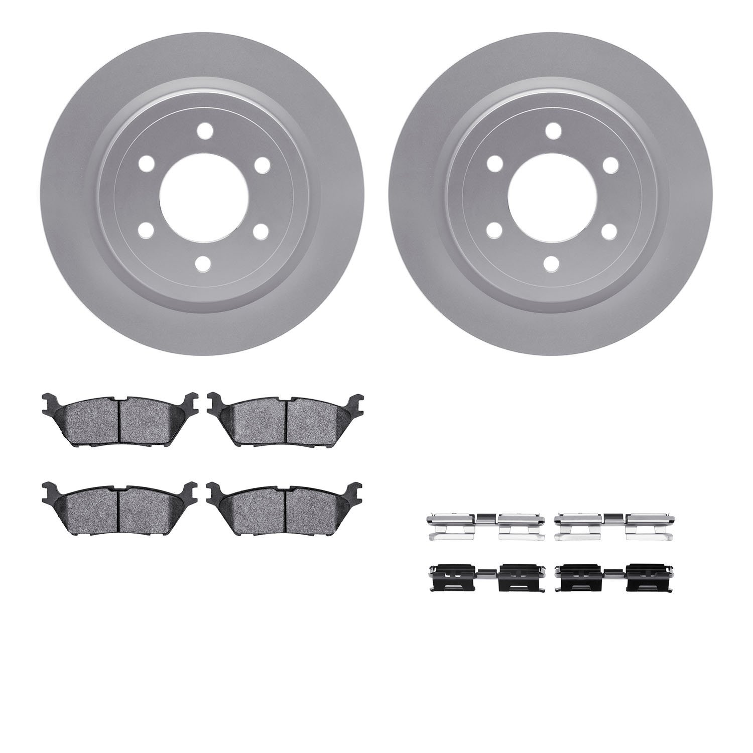 4412-54080 Geospec Brake Rotors with Ultimate-Duty Brake Pads & Hardware, 2018-2021 Ford/Lincoln/Mercury/Mazda, Position: Rear