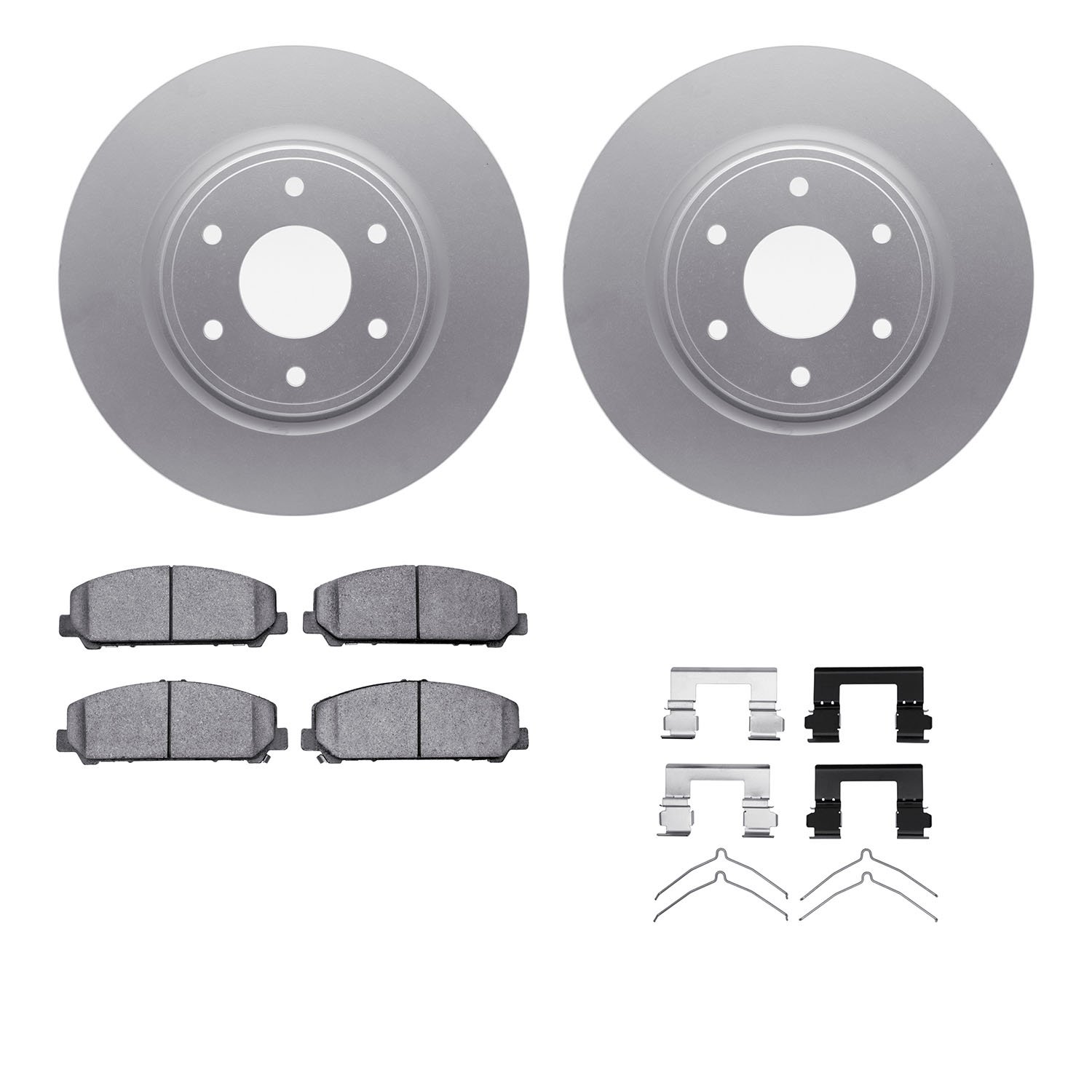 4412-67004 Geospec Brake Rotors with Ultimate-Duty Brake Pads & Hardware, 2005-2007 Infiniti/Nissan, Position: Front