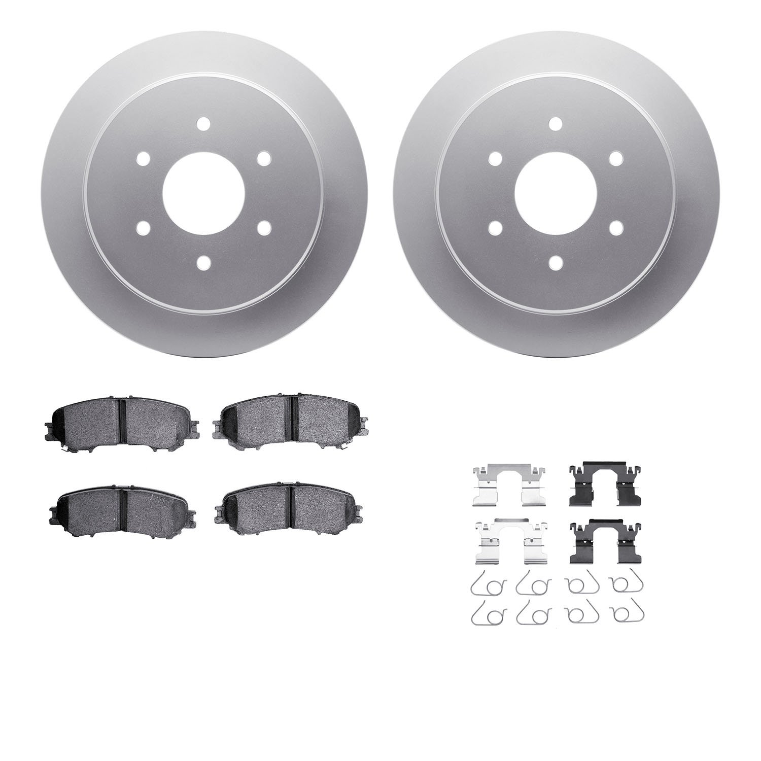 4412-67010 Geospec Brake Rotors with Ultimate-Duty Brake Pads & Hardware, Fits Select Infiniti/Nissan, Position: Rear