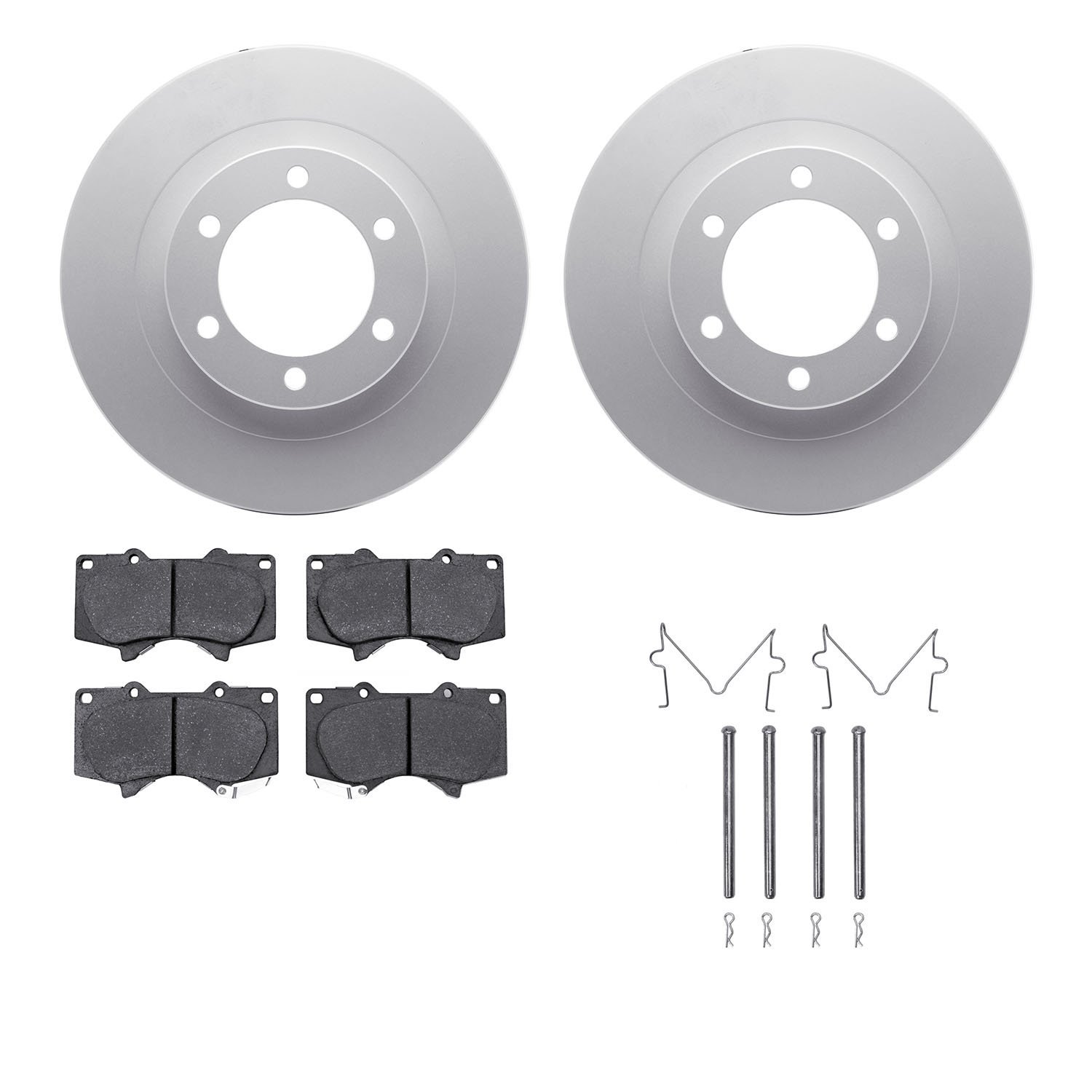 4412-76009 Geospec Brake Rotors with Ultimate-Duty Brake Pads & Hardware, 2003-2009 Lexus/Toyota/Scion, Position: Front