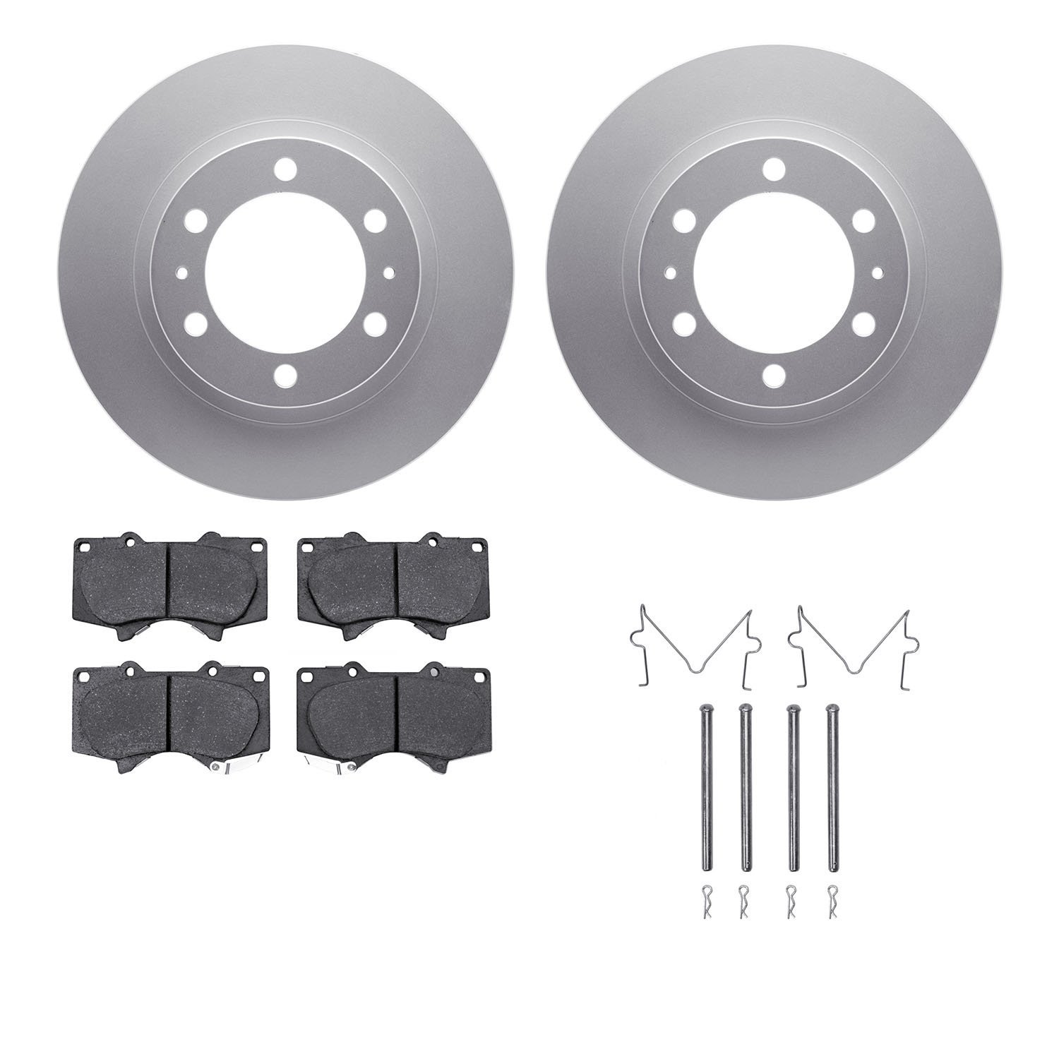4412-76011 Geospec Brake Rotors with Ultimate-Duty Brake Pads & Hardware, Fits Select Lexus/Toyota/Scion, Position: Front